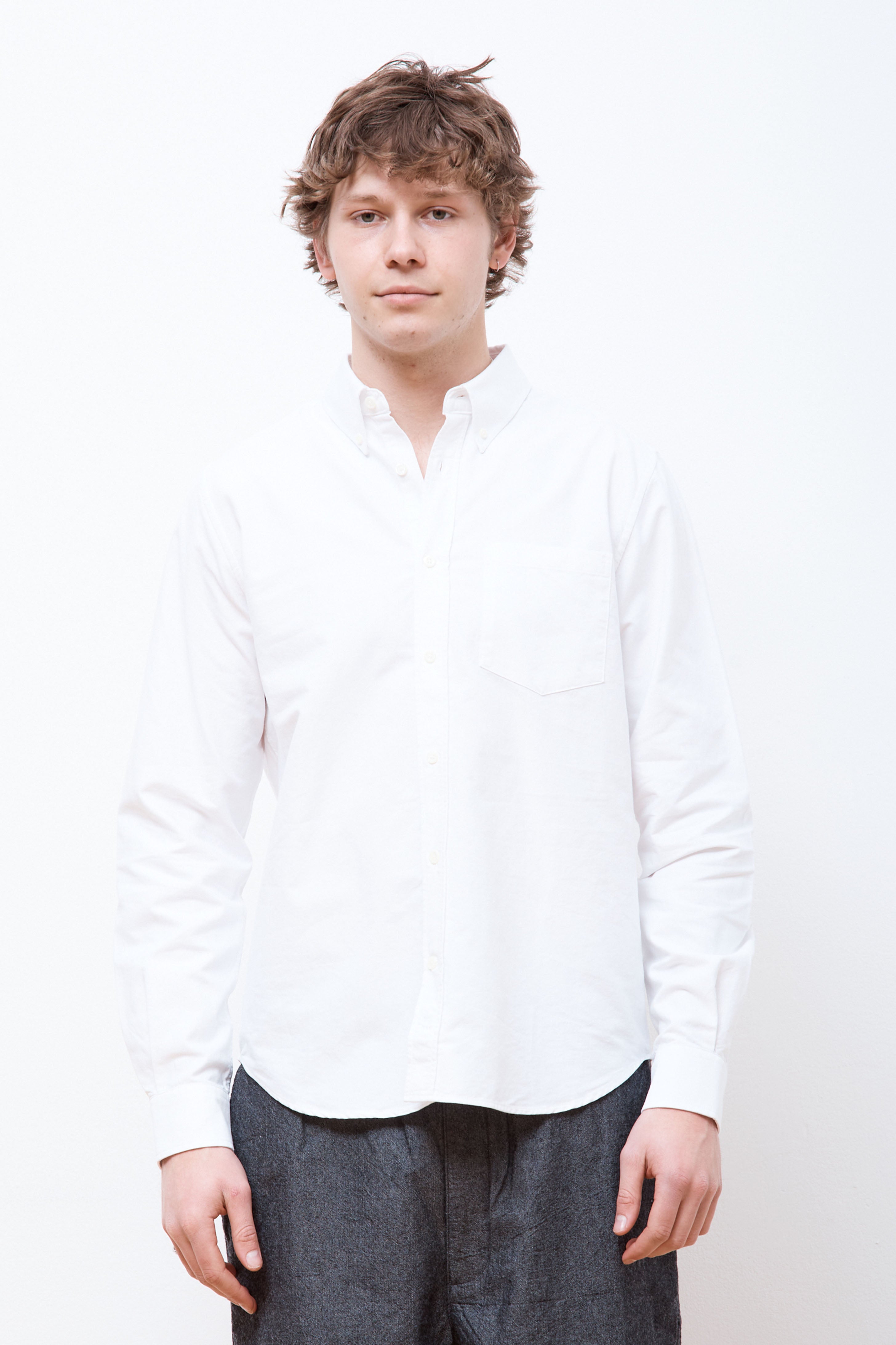 Norse Standard Oxford BD Shirt White