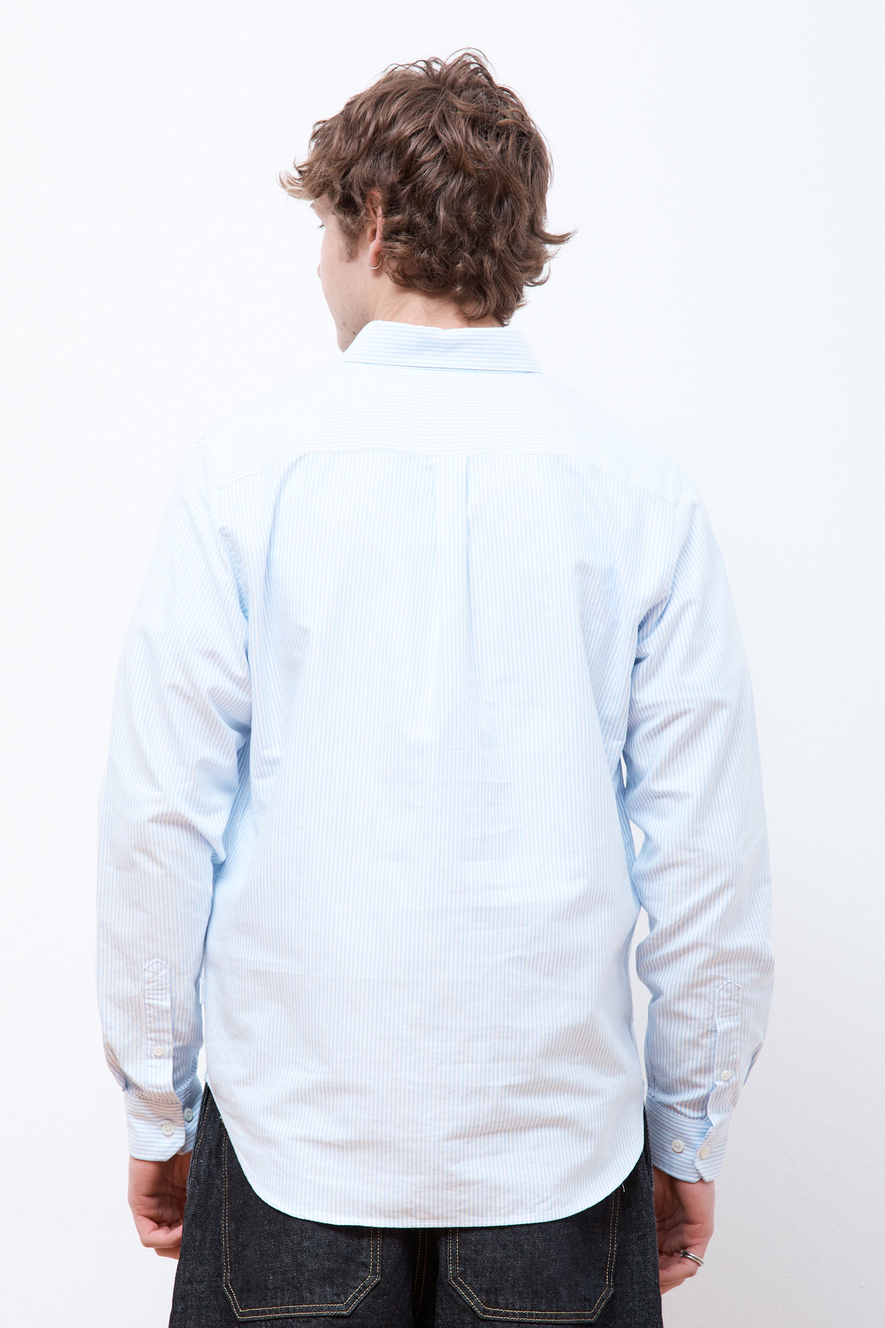 Norse Standard Oxford BD Shirt Pale Blue Stripe