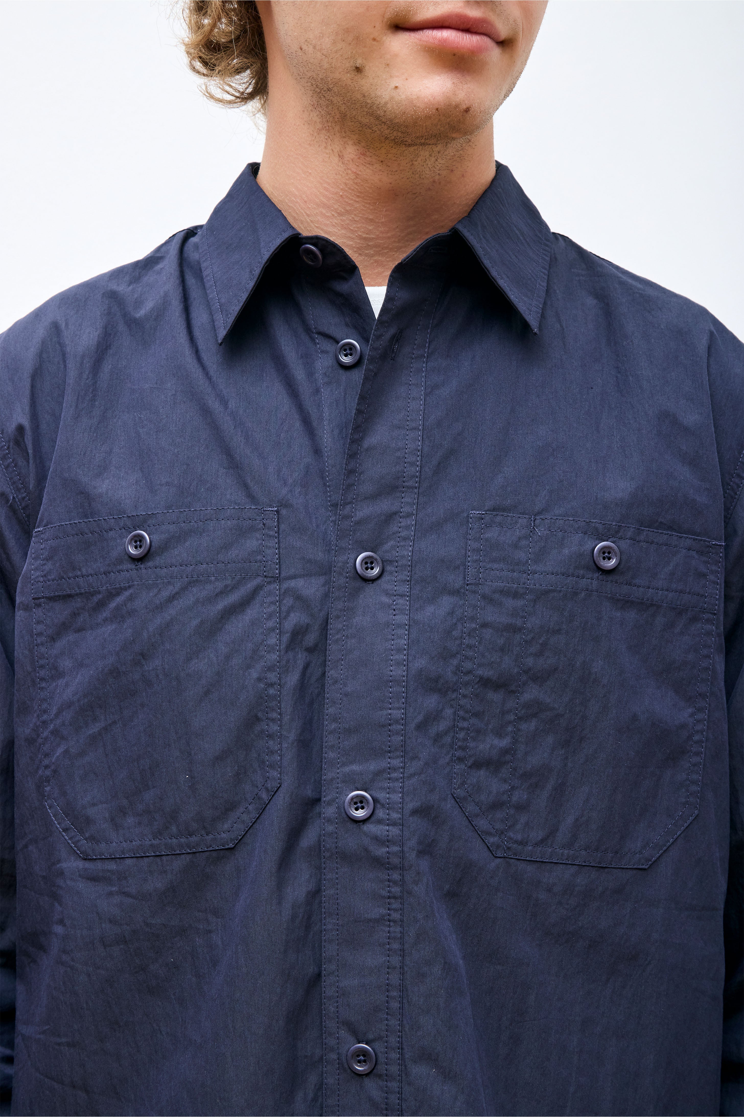 Silas Tech Poplin Shirt 2.0 Dark Navy