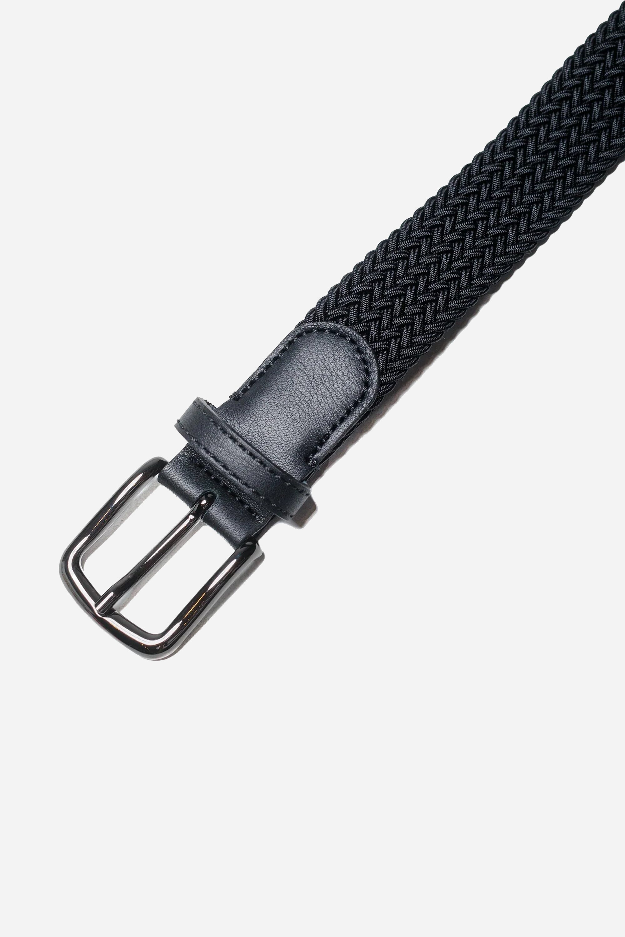 Woven Elastic 30mm Belt Black