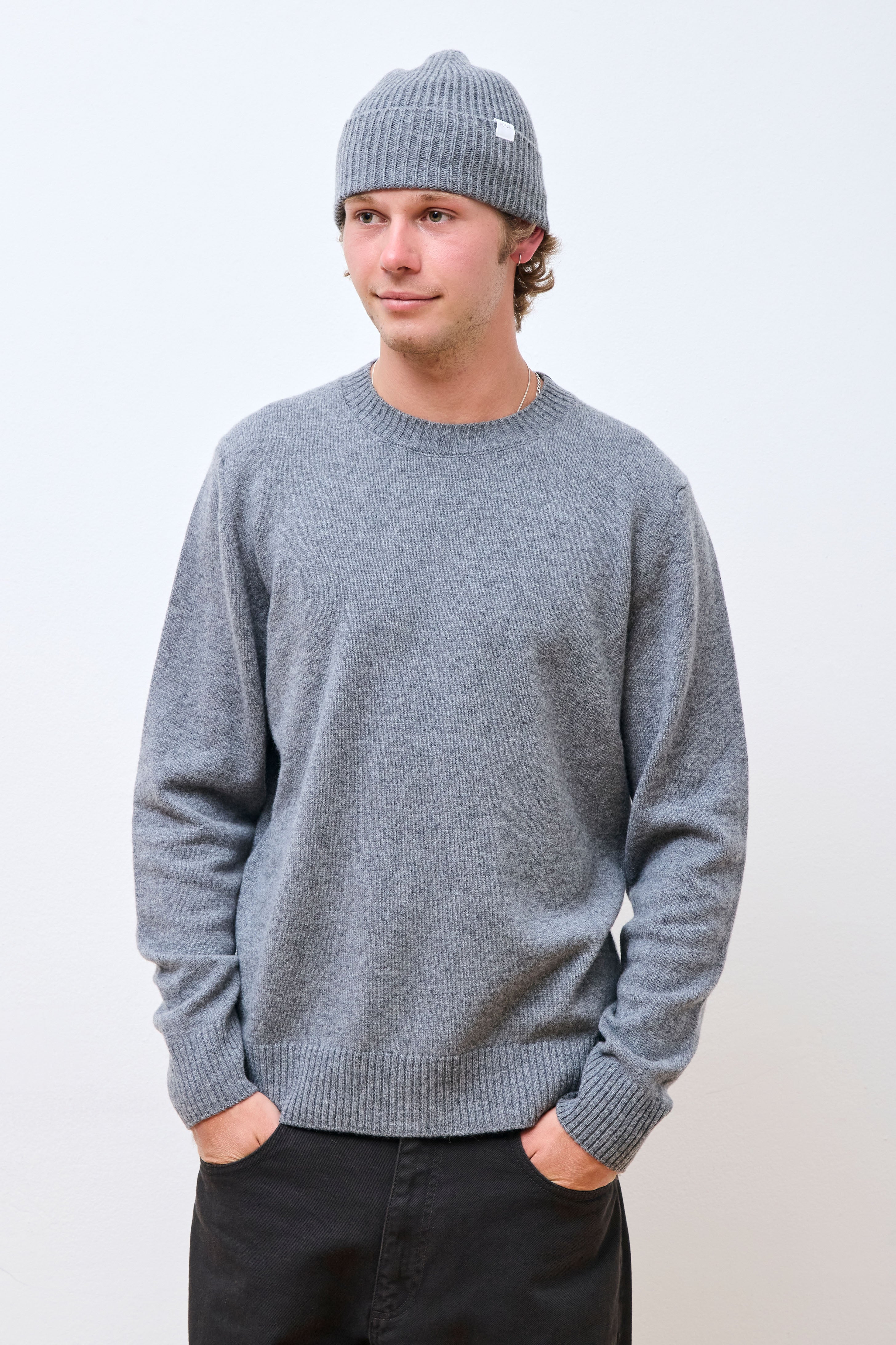 Norse Standard Merino Beanie Grey Melange