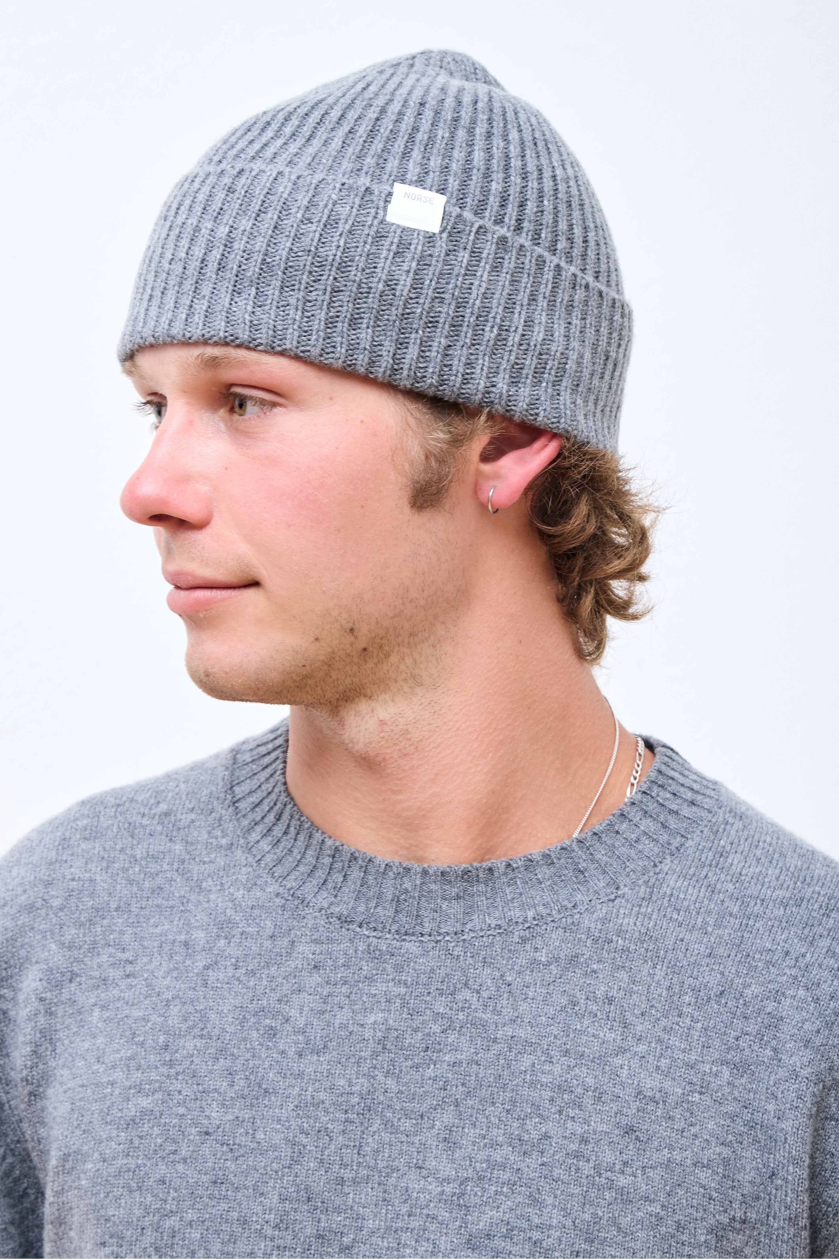 Norse Standard Merino Beanie Grey Melange