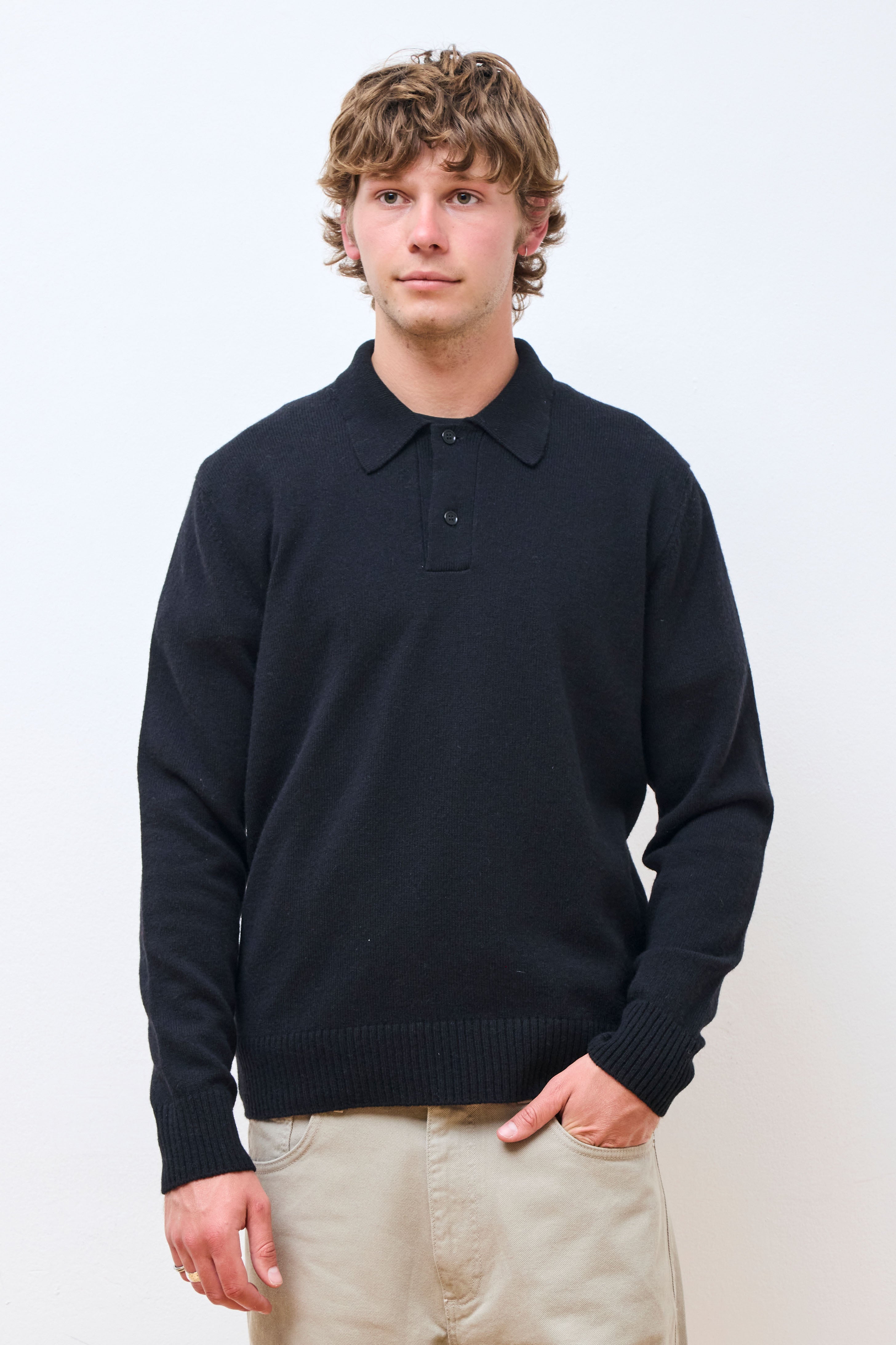 Norse Standard Merino Polo Black