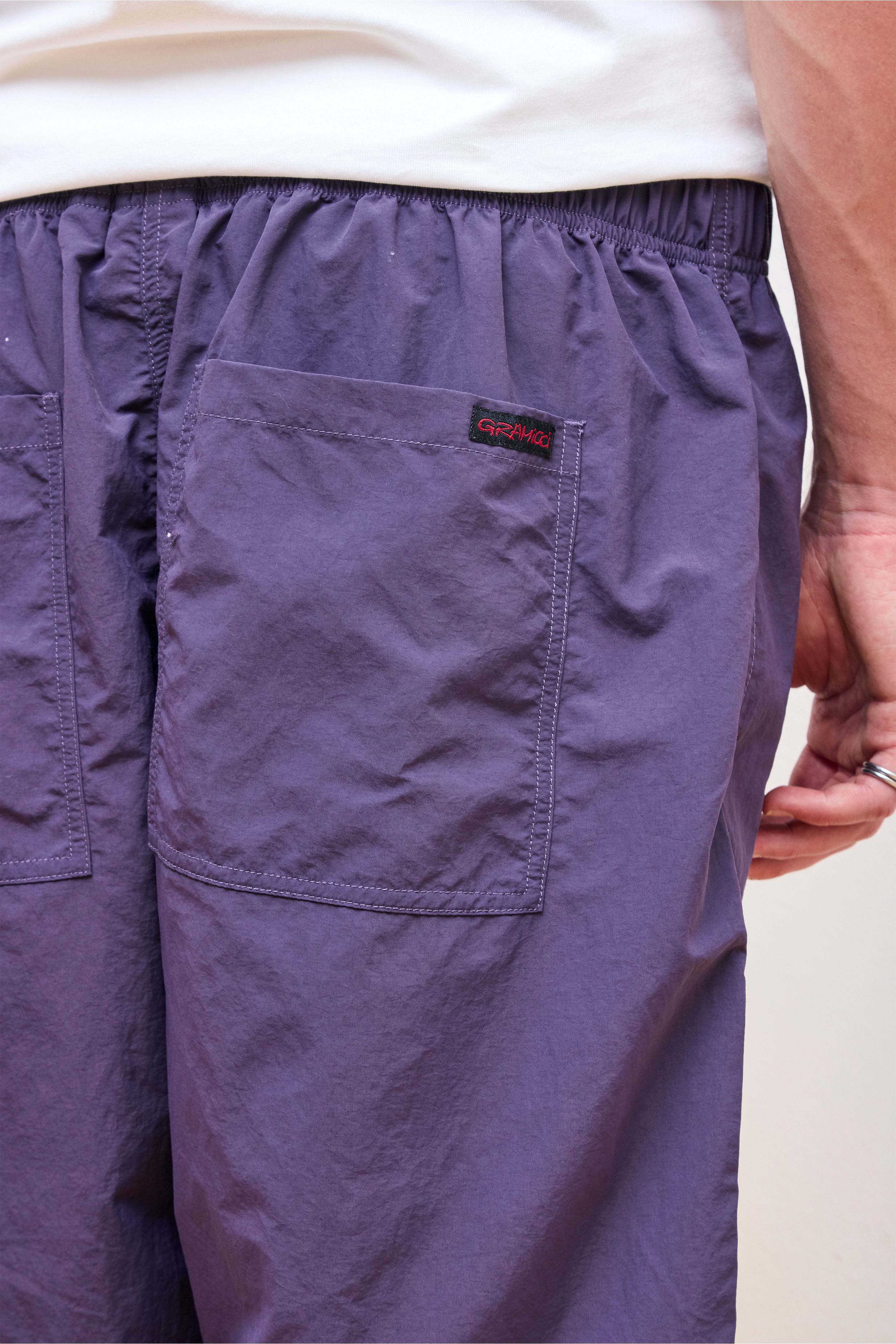 Nylon Loose Short Purple