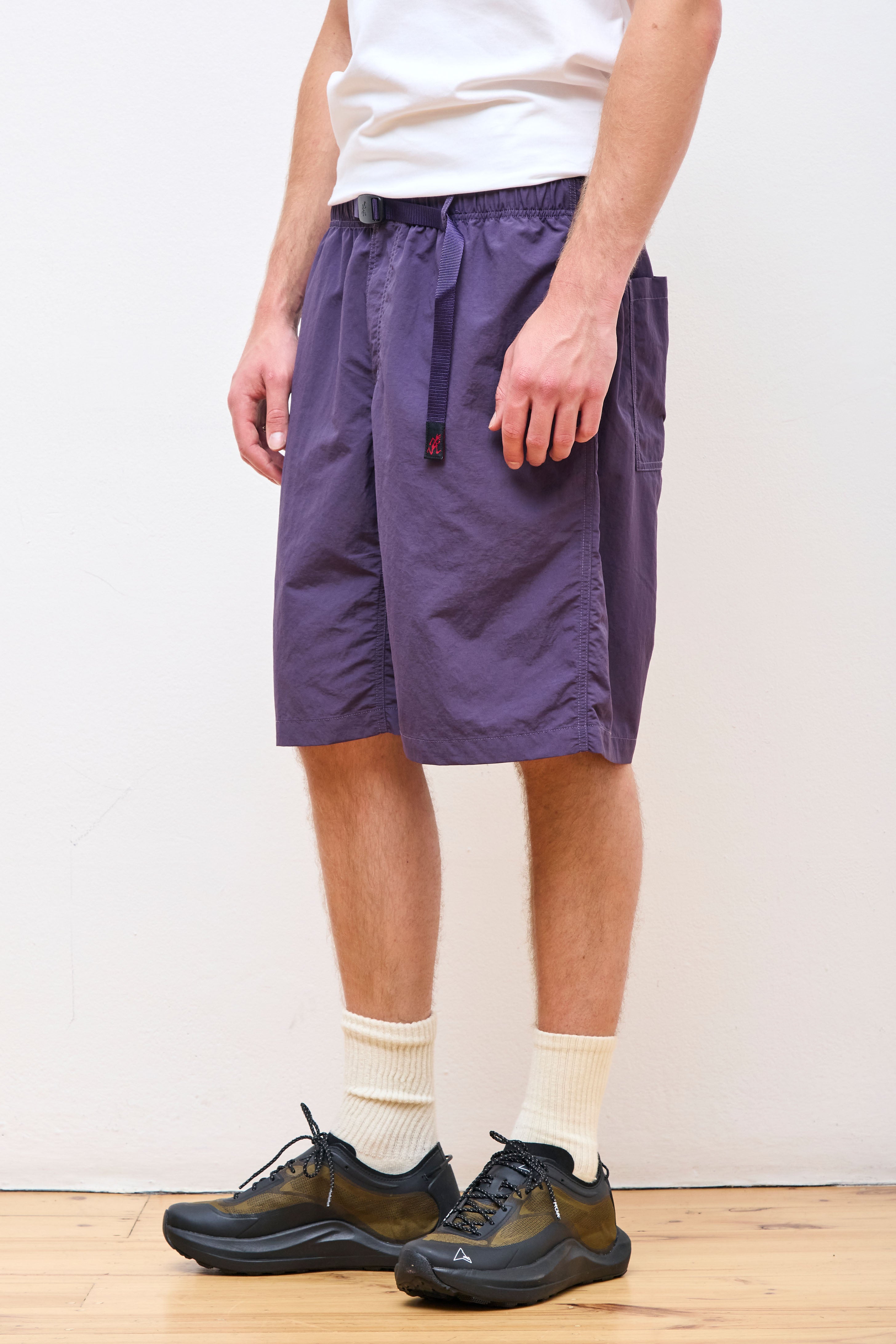 Nylon Loose Short Purple