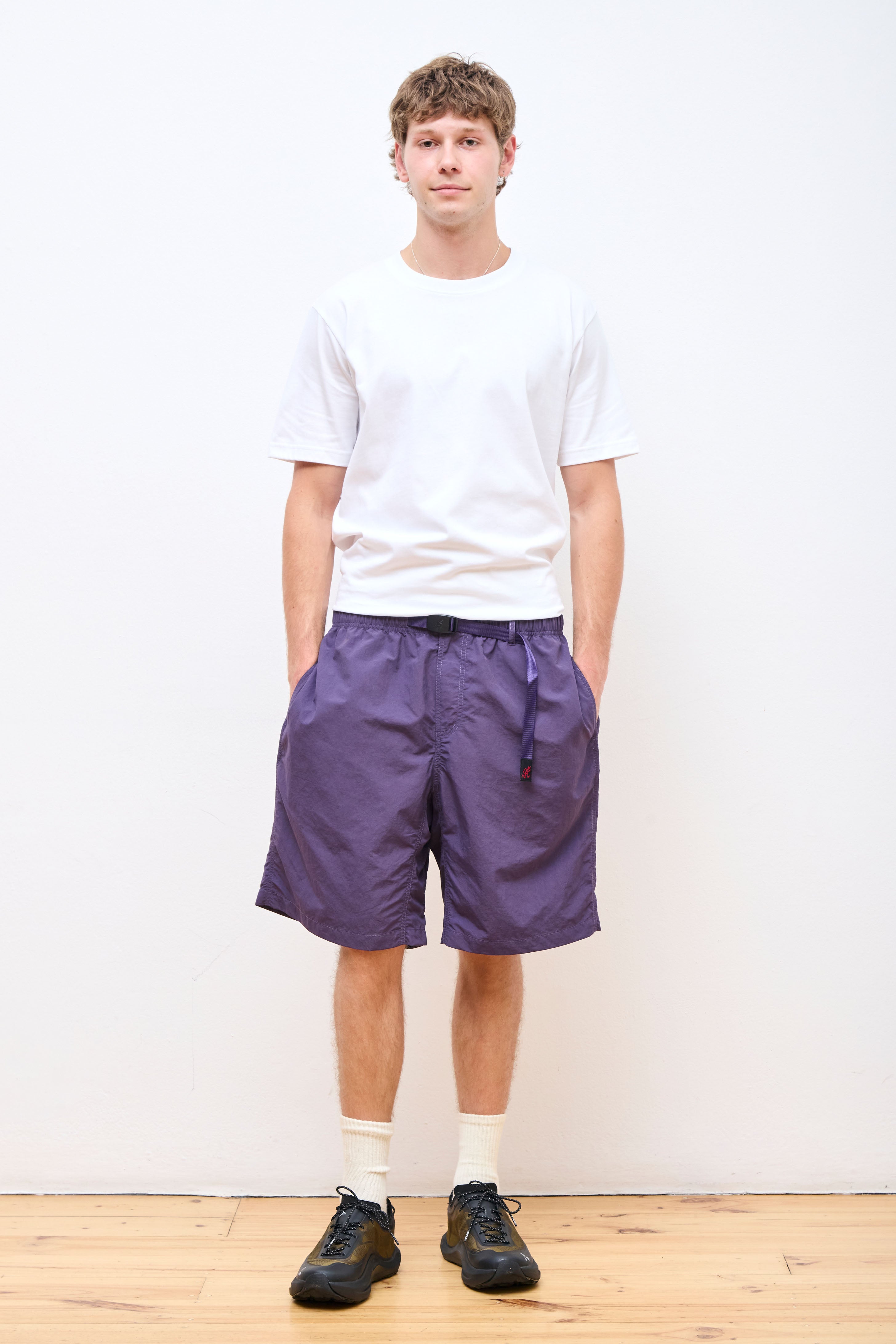 Nylon Loose Short Purple