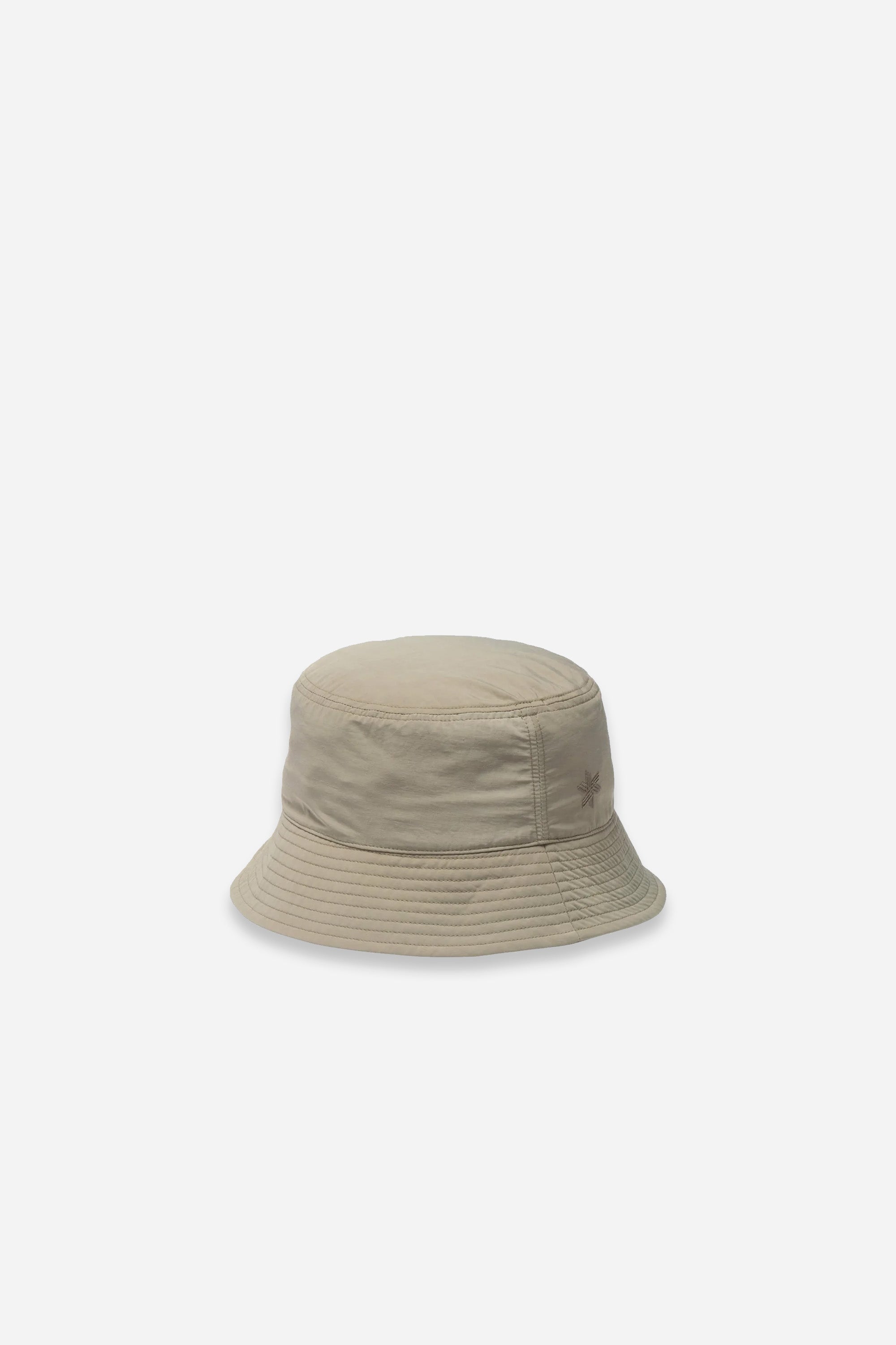 Nylon Tussah Bucket Hat Grayish Sand