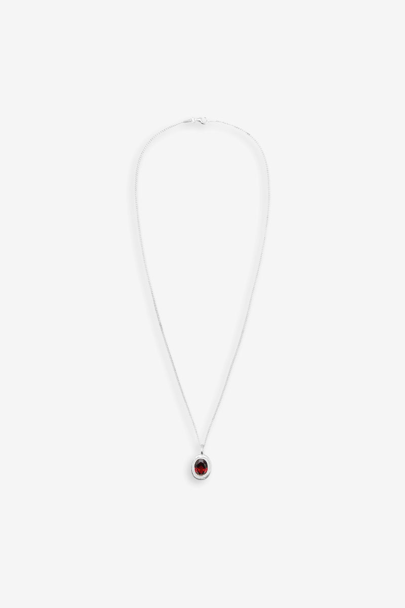 10X8 Crater Pendant 50Cm Silver 925 Silver