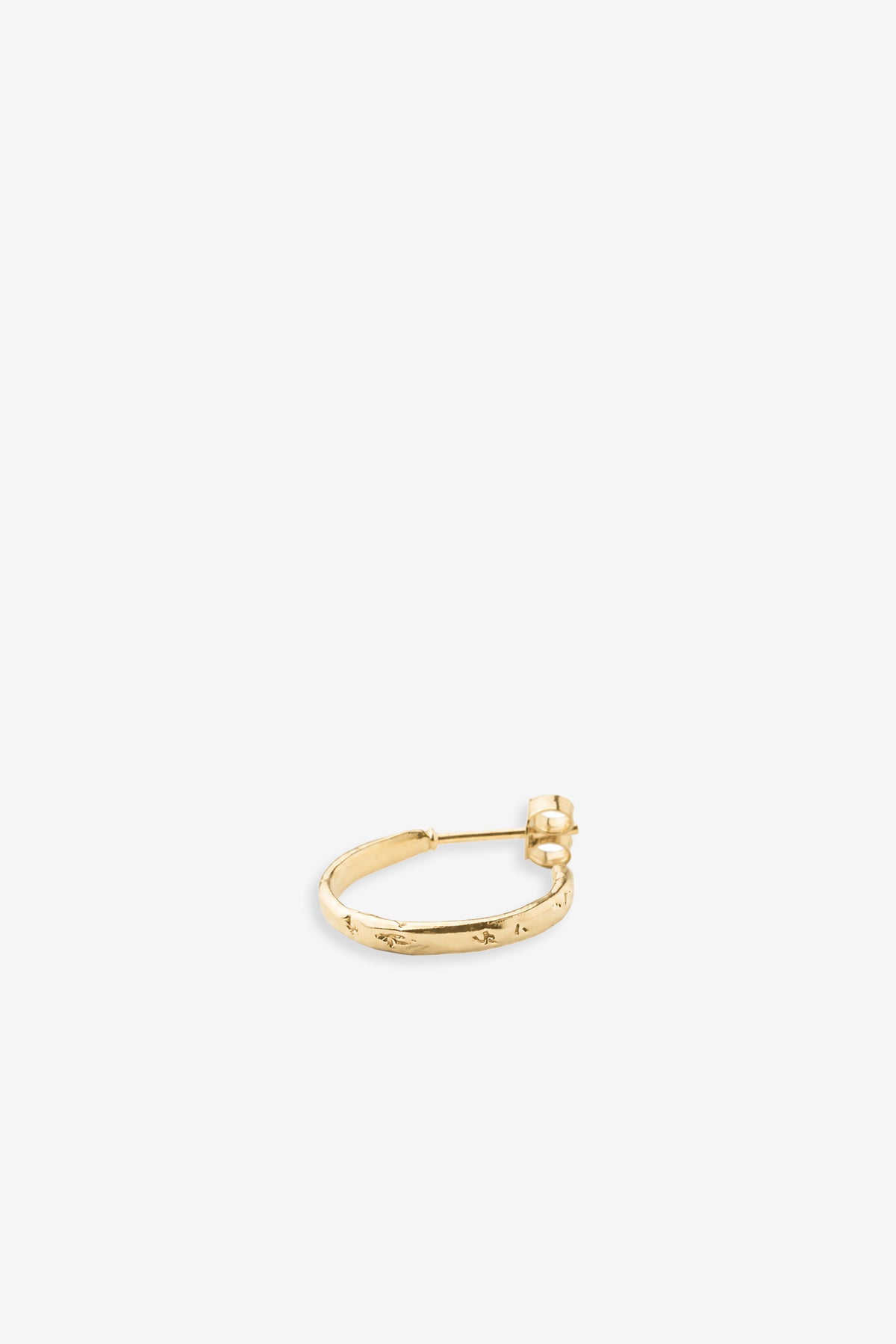 Texture Hoops 9Ct Gold (Pair) 9Ct Solid Gold