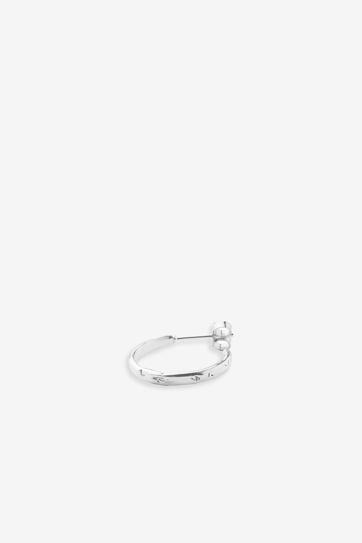 Texture Hoops Silver (Pair) 925 Silver