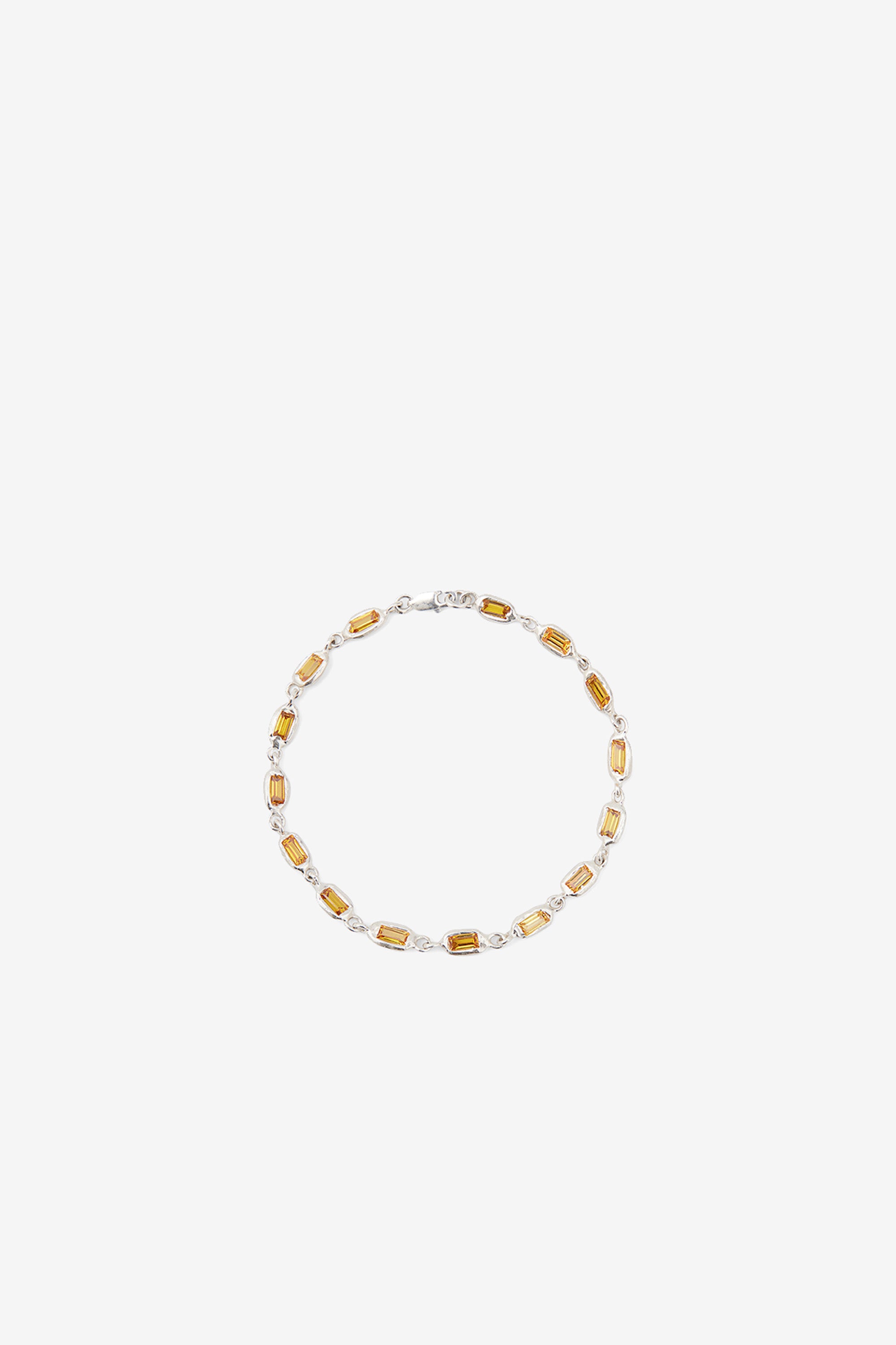 Link Bracelet (1Of 1) Silver/Yellow Sapphire