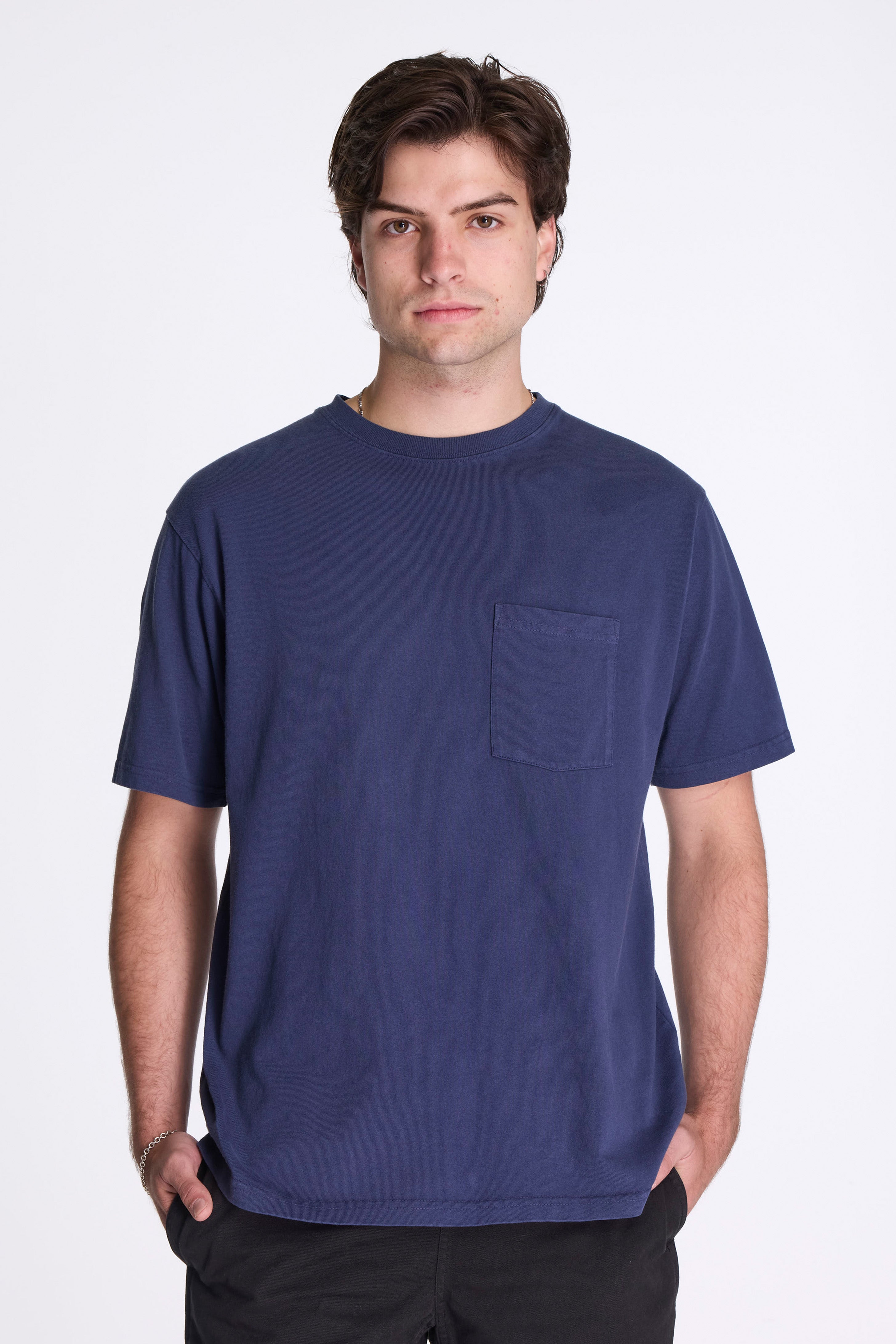 One Point Tee Pigment Dyed Navy