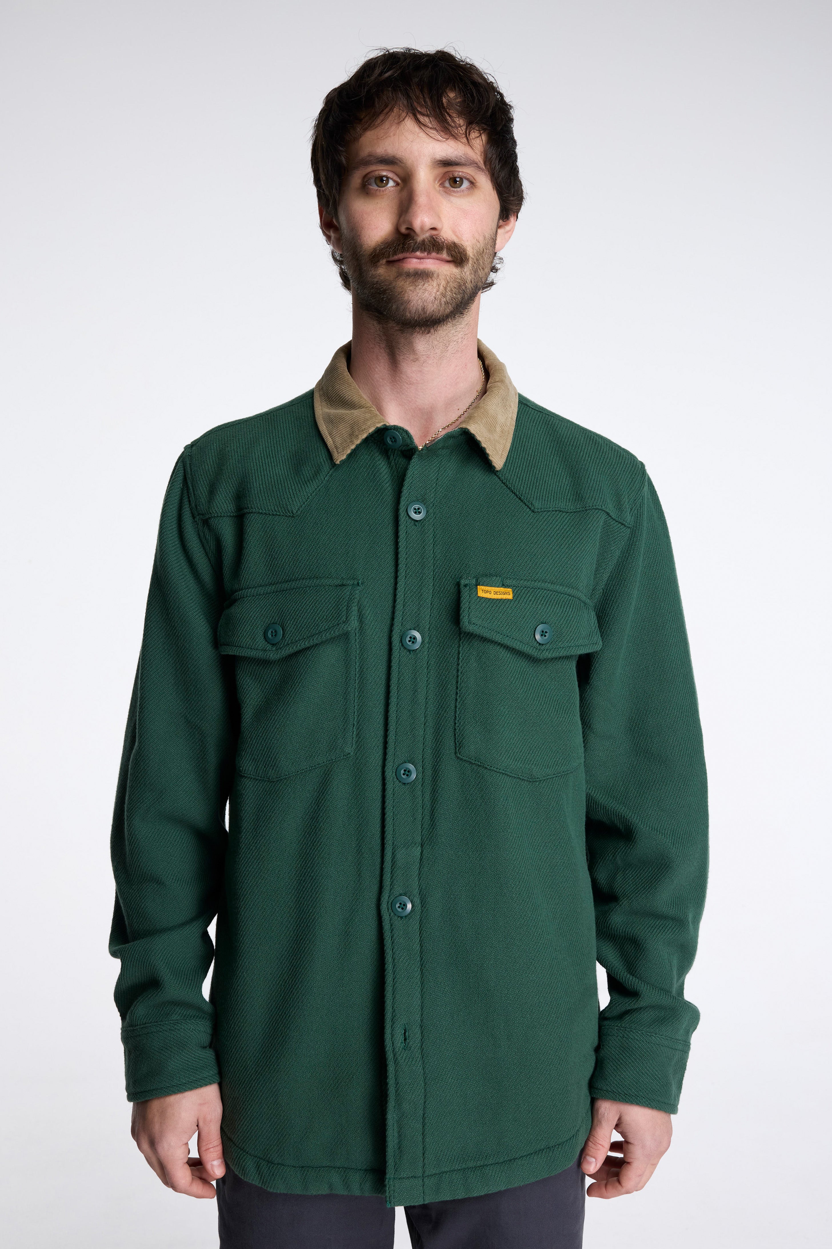 Onlooker Twill Shirt Jacket Mens Forest