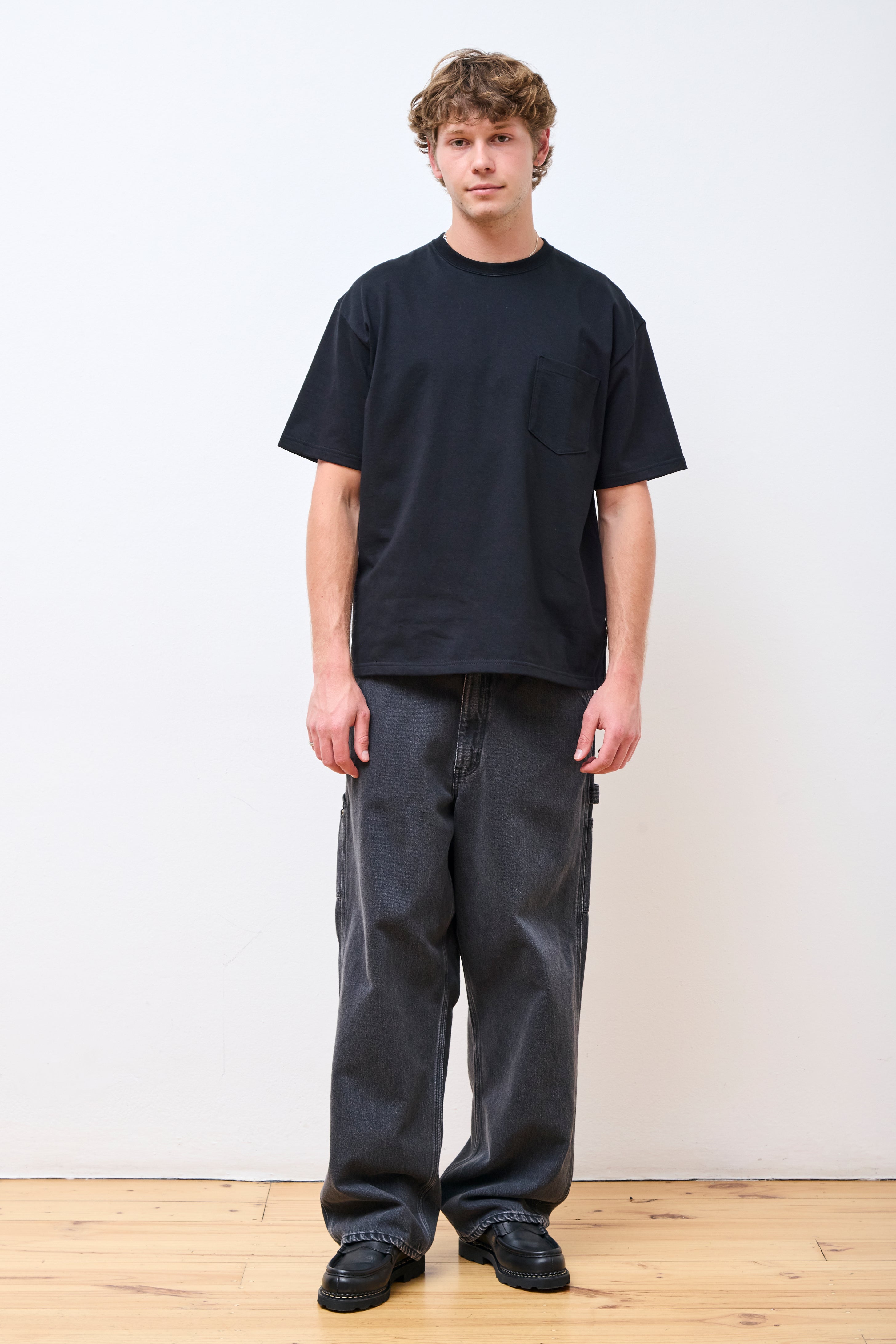 Dad's Fit Painter Pants Black Denim Stone