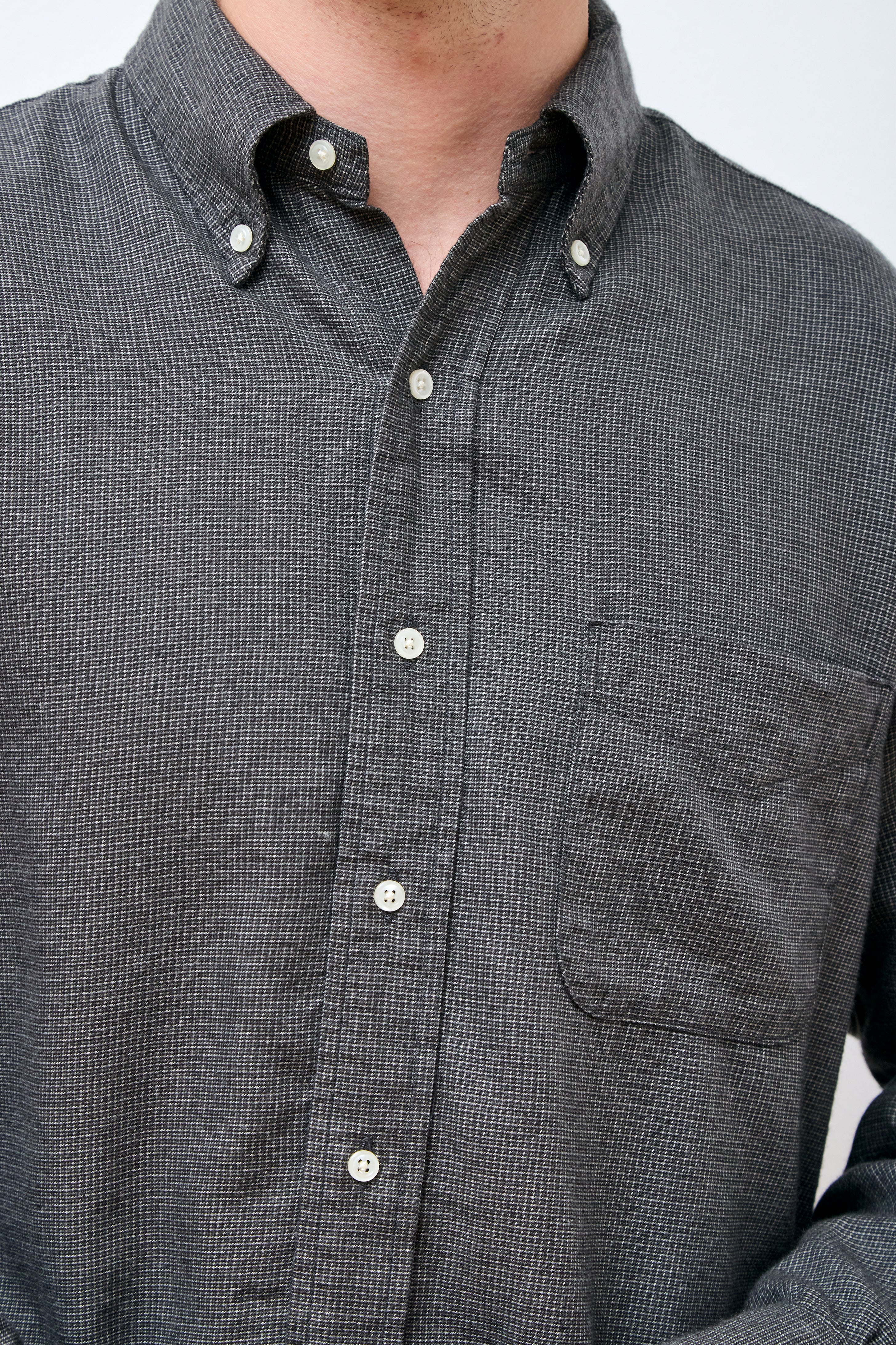 Standard Button Down Shirt Charcoal Gray