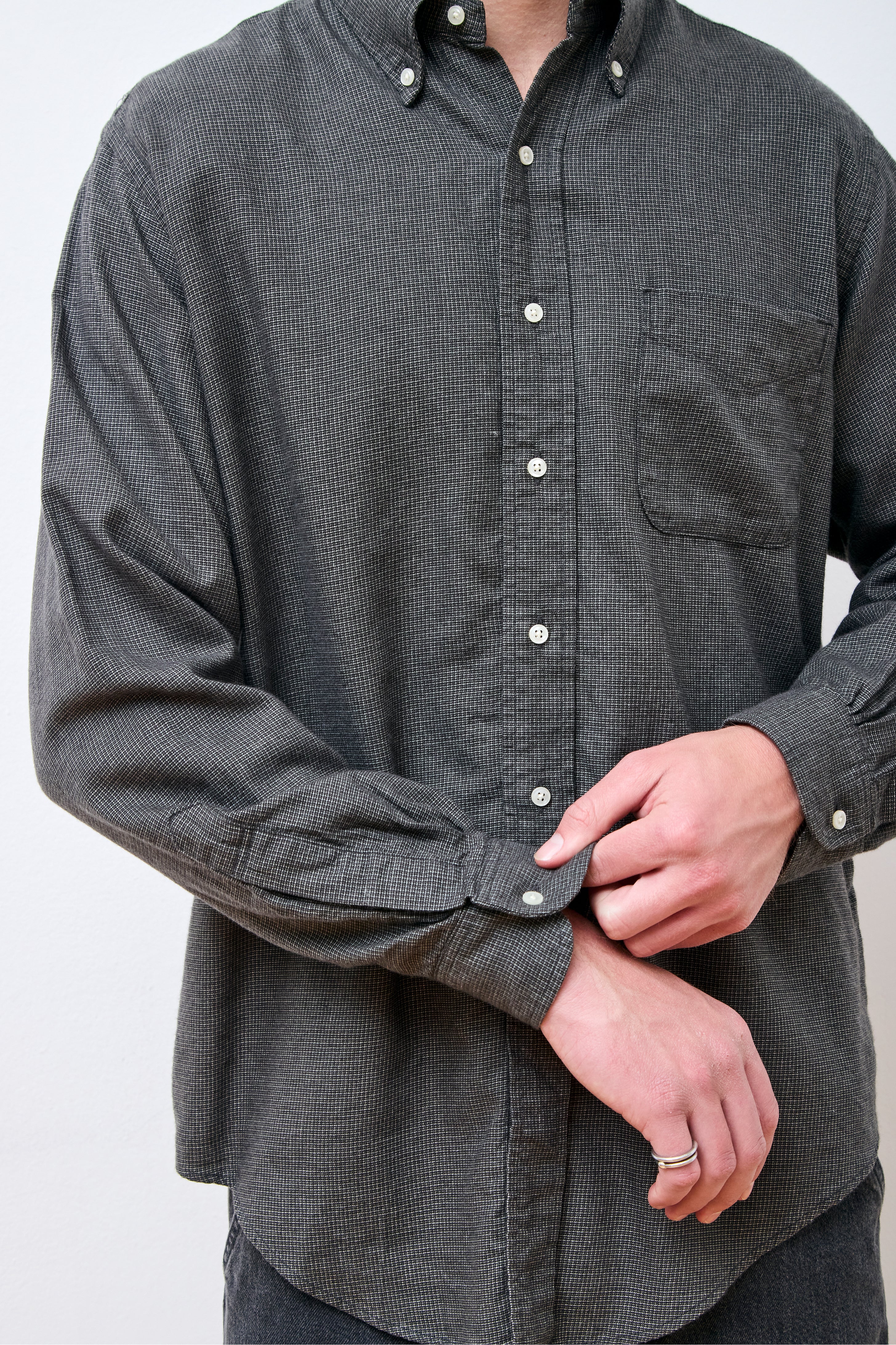 Standard Button Down Shirt Charcoal Gray