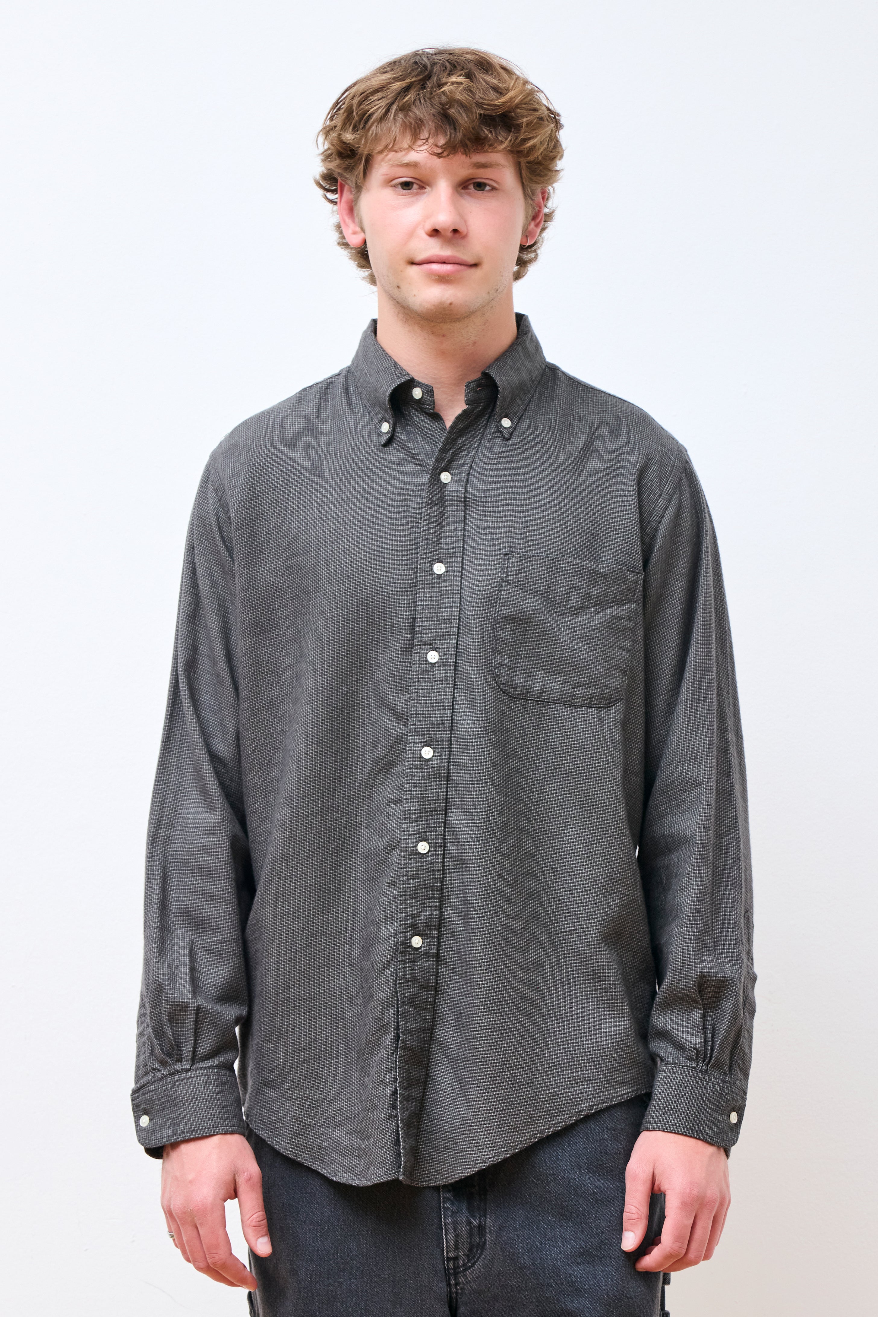 Standard Button Down Shirt Charcoal Gray