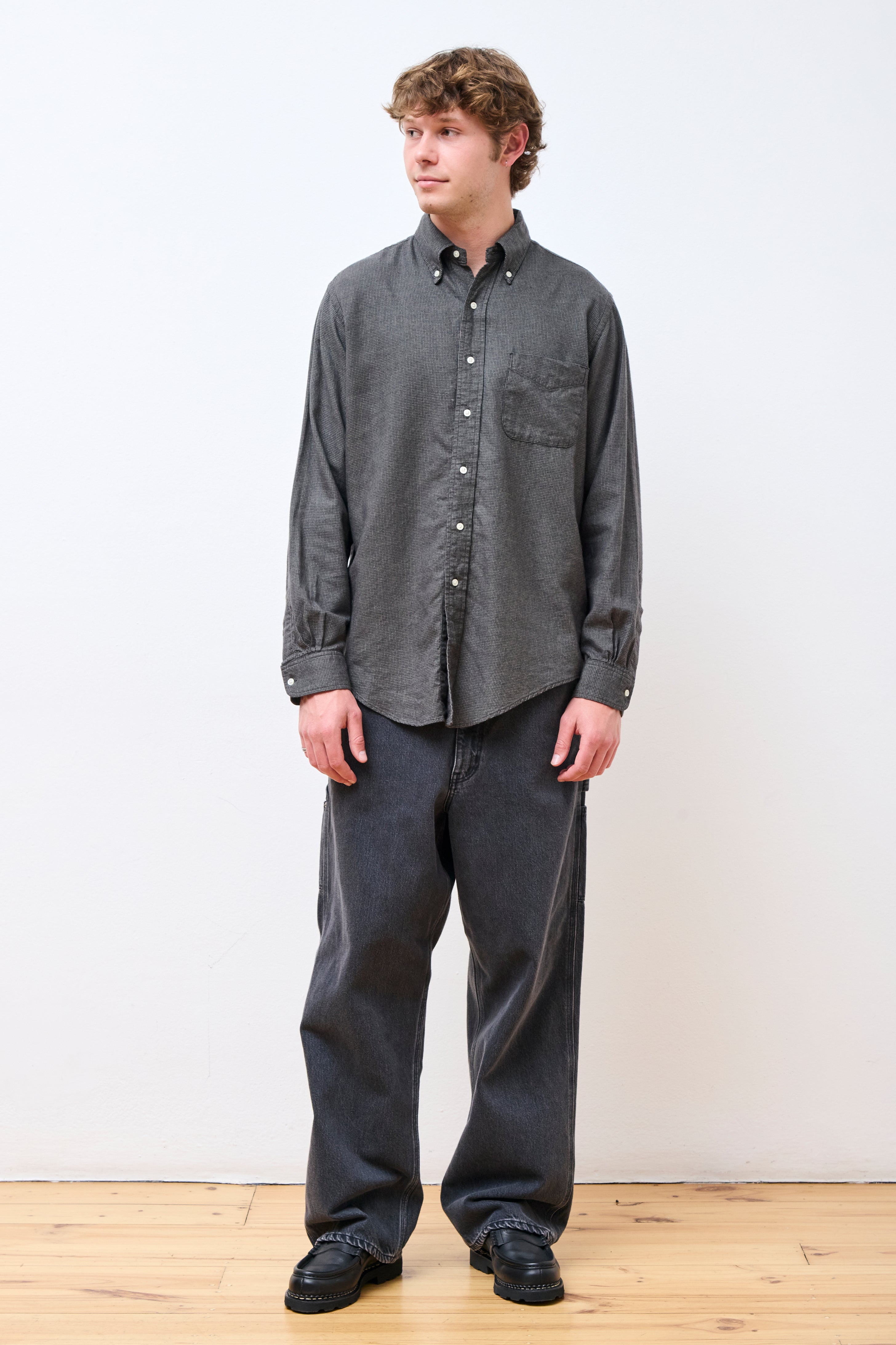 Standard Button Down Shirt Charcoal Gray