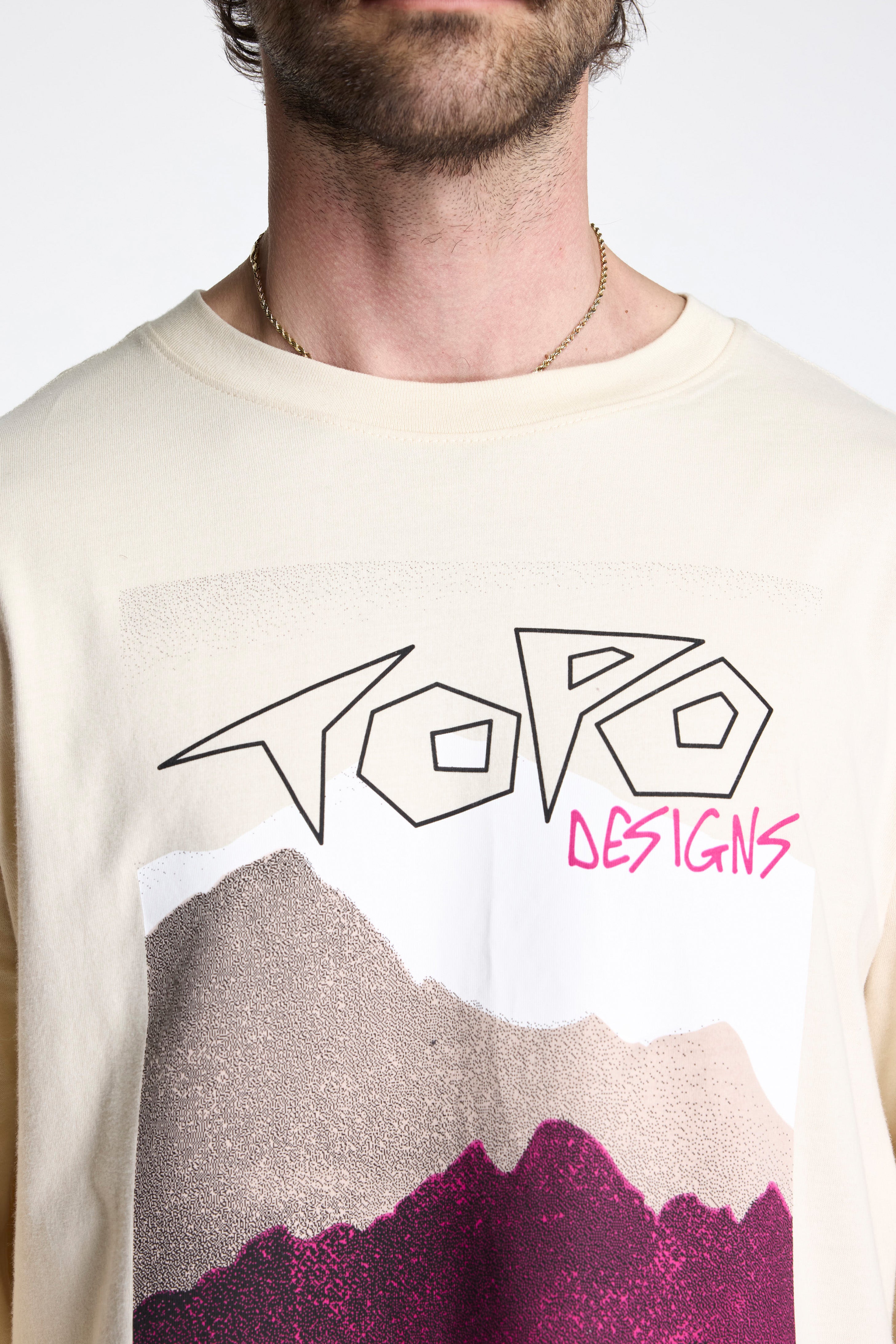 Outlook Tee L/S Mens Bone White