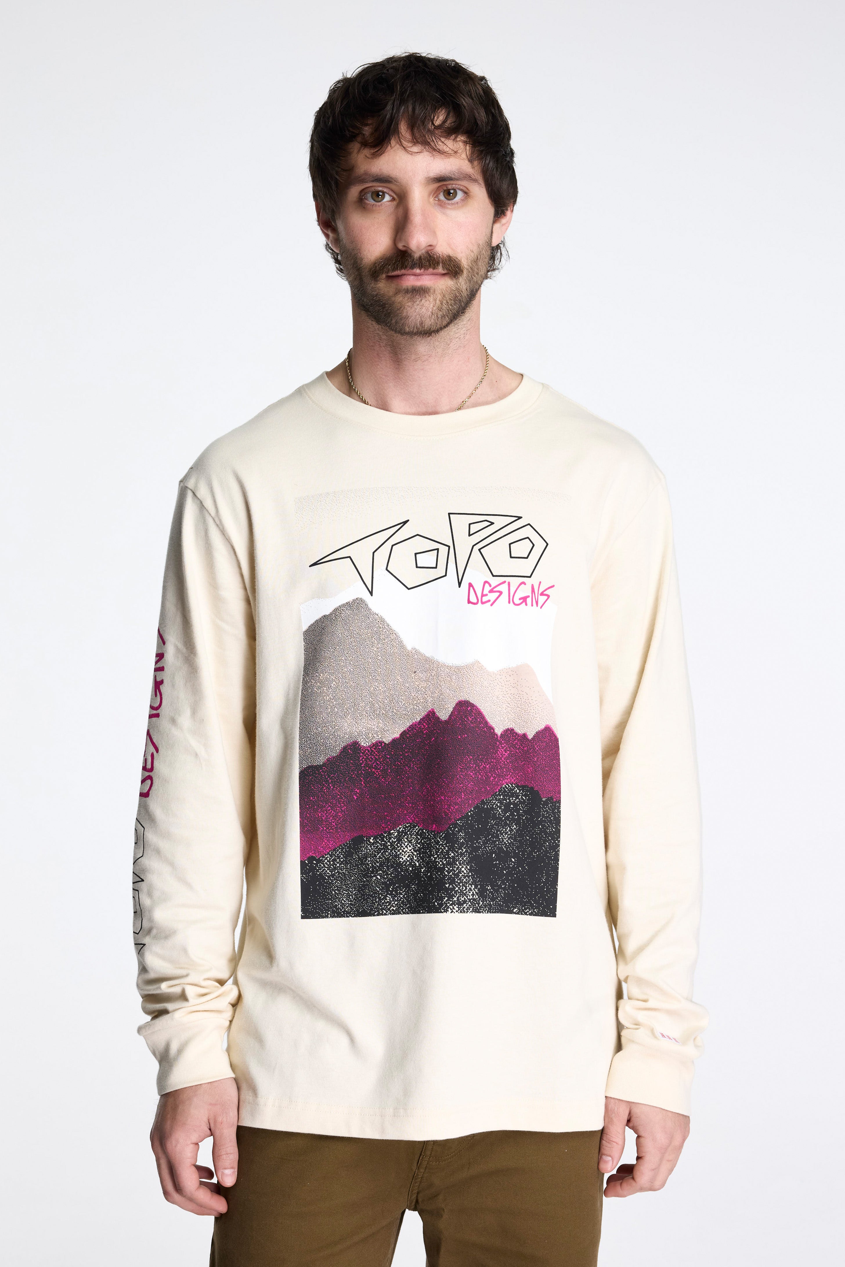 Outlook Tee L/S Mens Bone White
