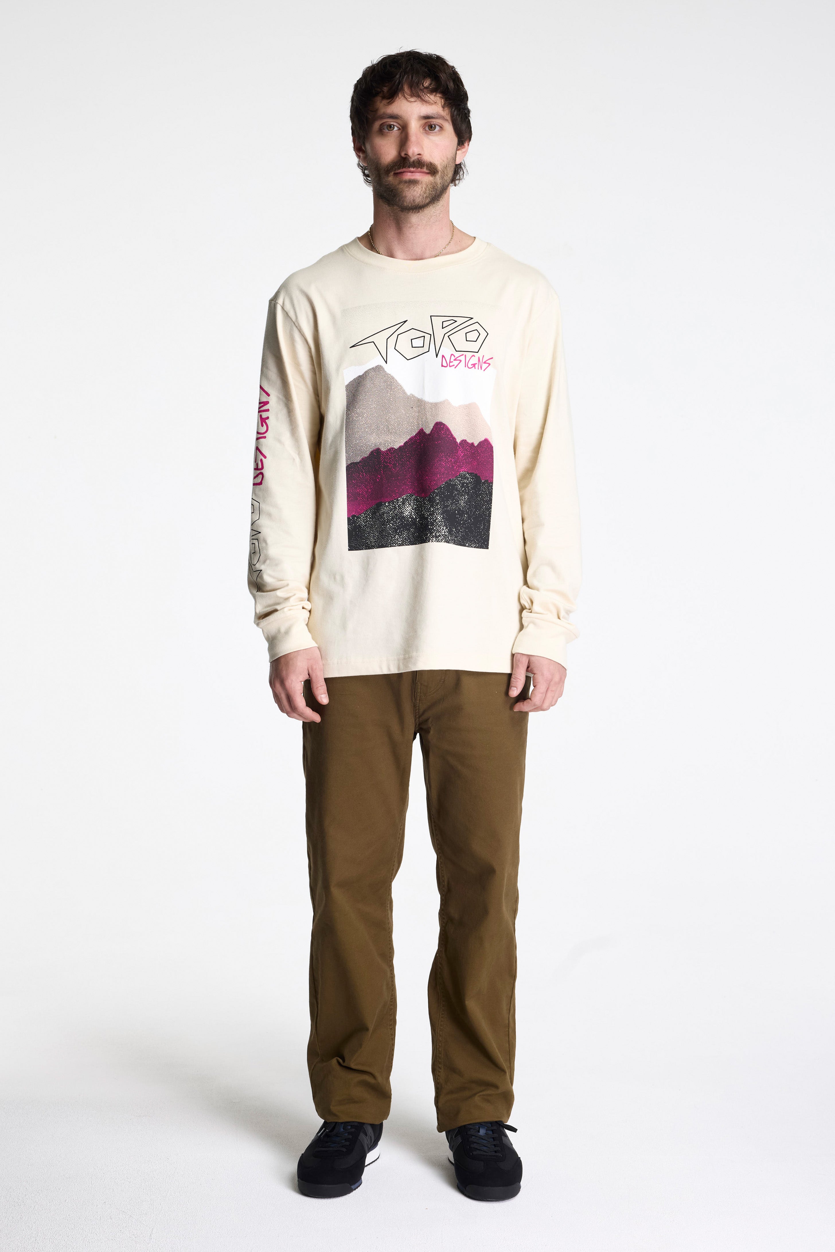 Outlook Tee L/S Mens Bone White