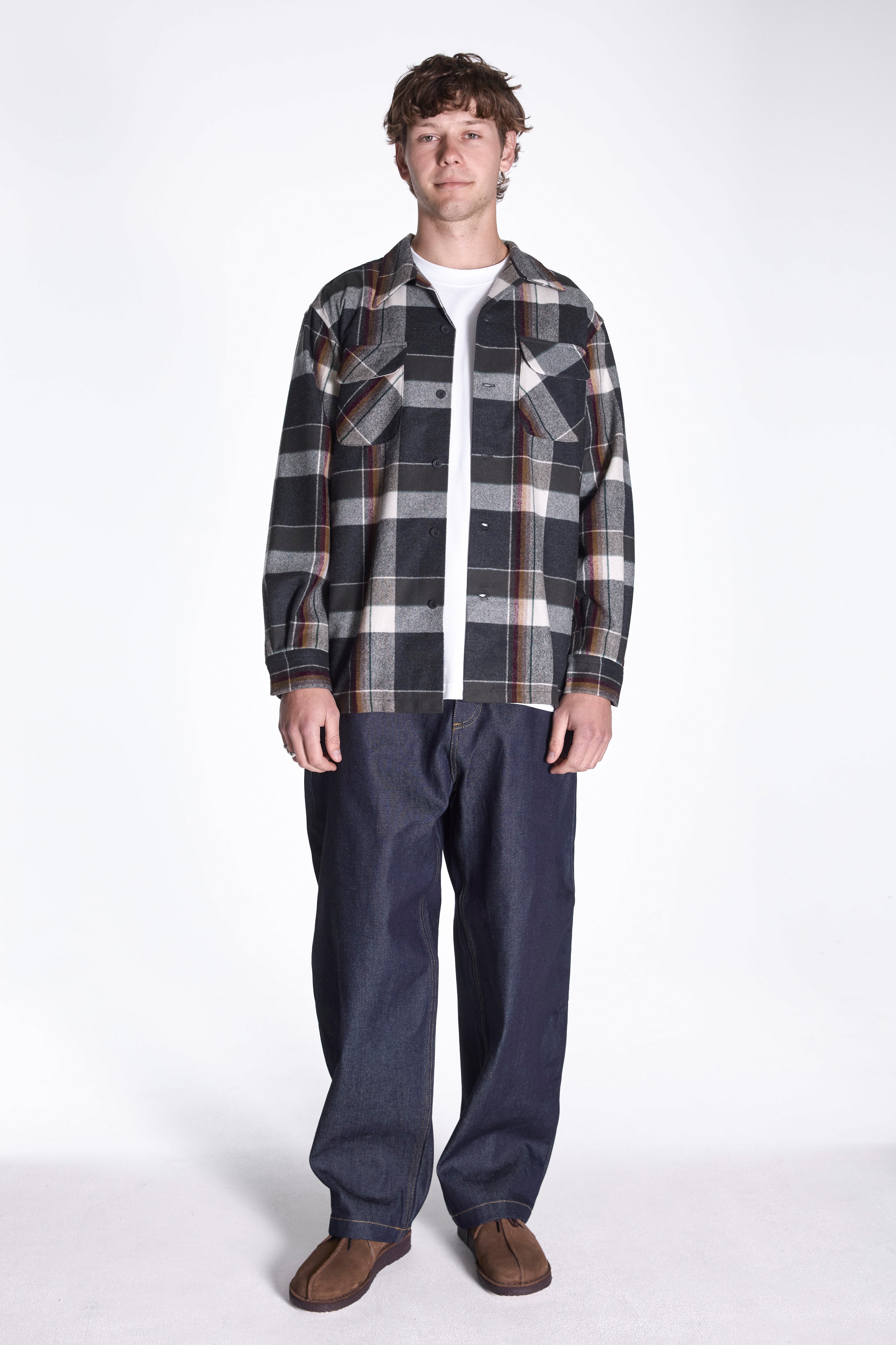 Pendleton Board Shirt Black Multi Plaid