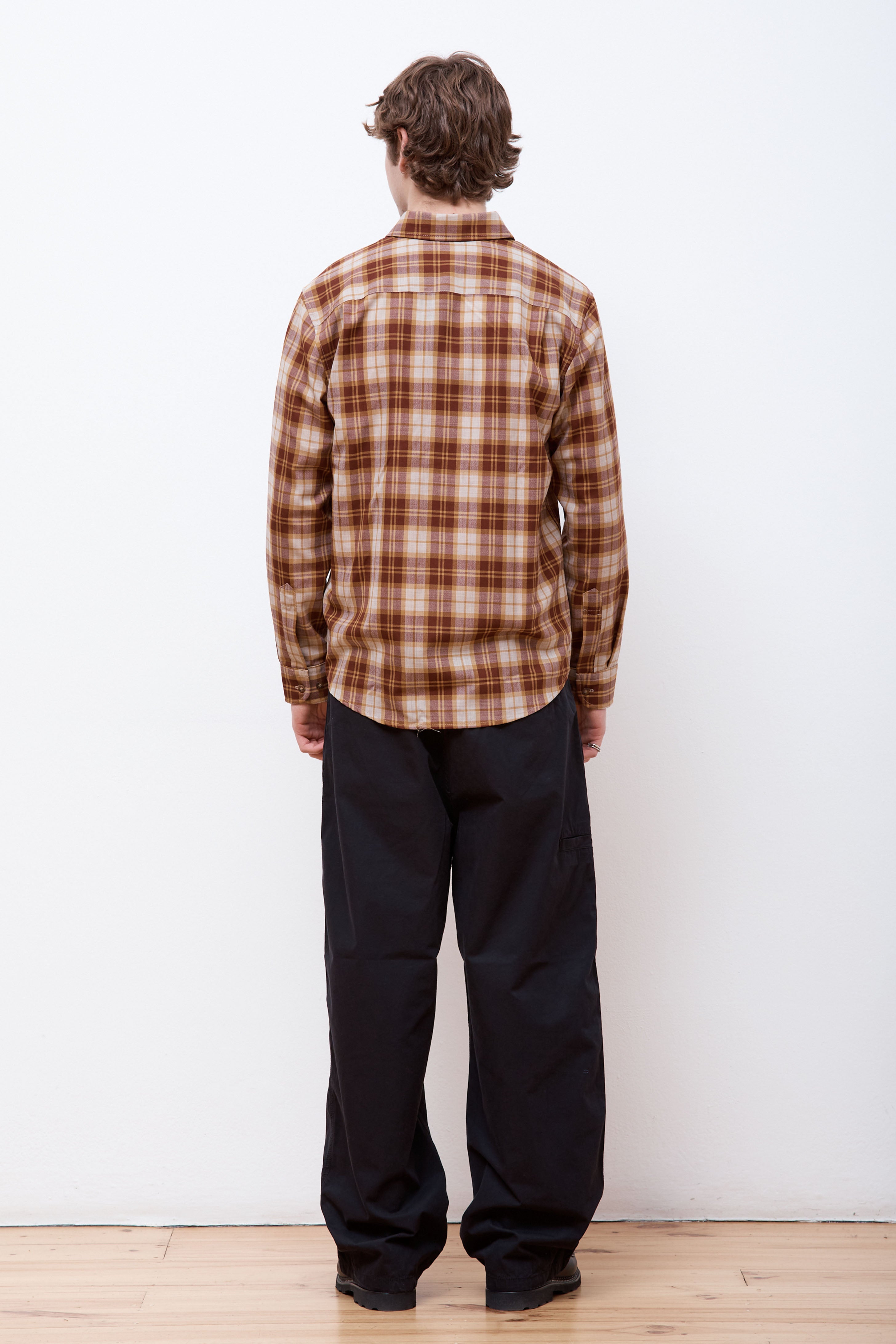 Merino Lodge Shirt Copper/Tan Mix Plaid