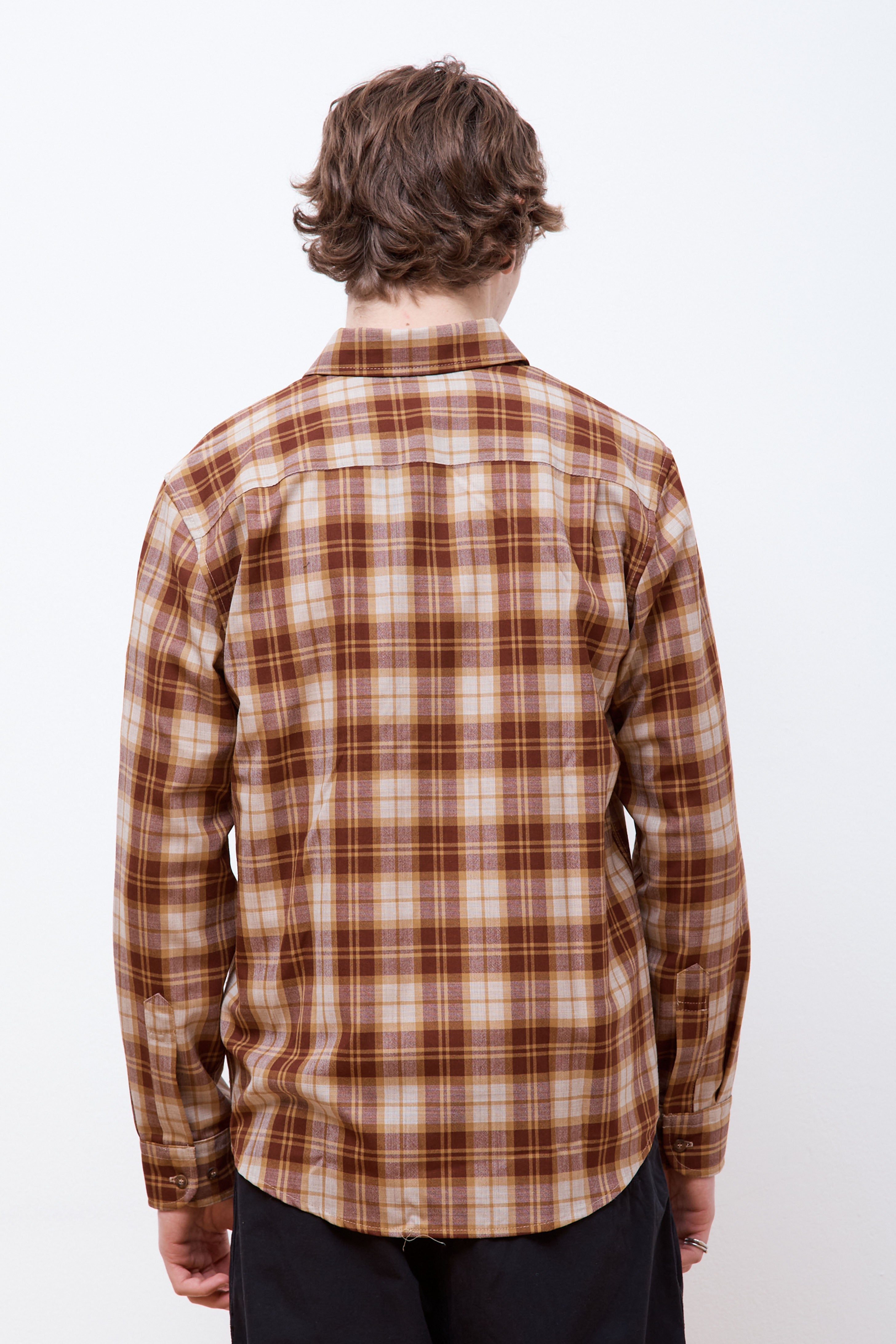 Merino Lodge Shirt Copper/Tan Mix Plaid