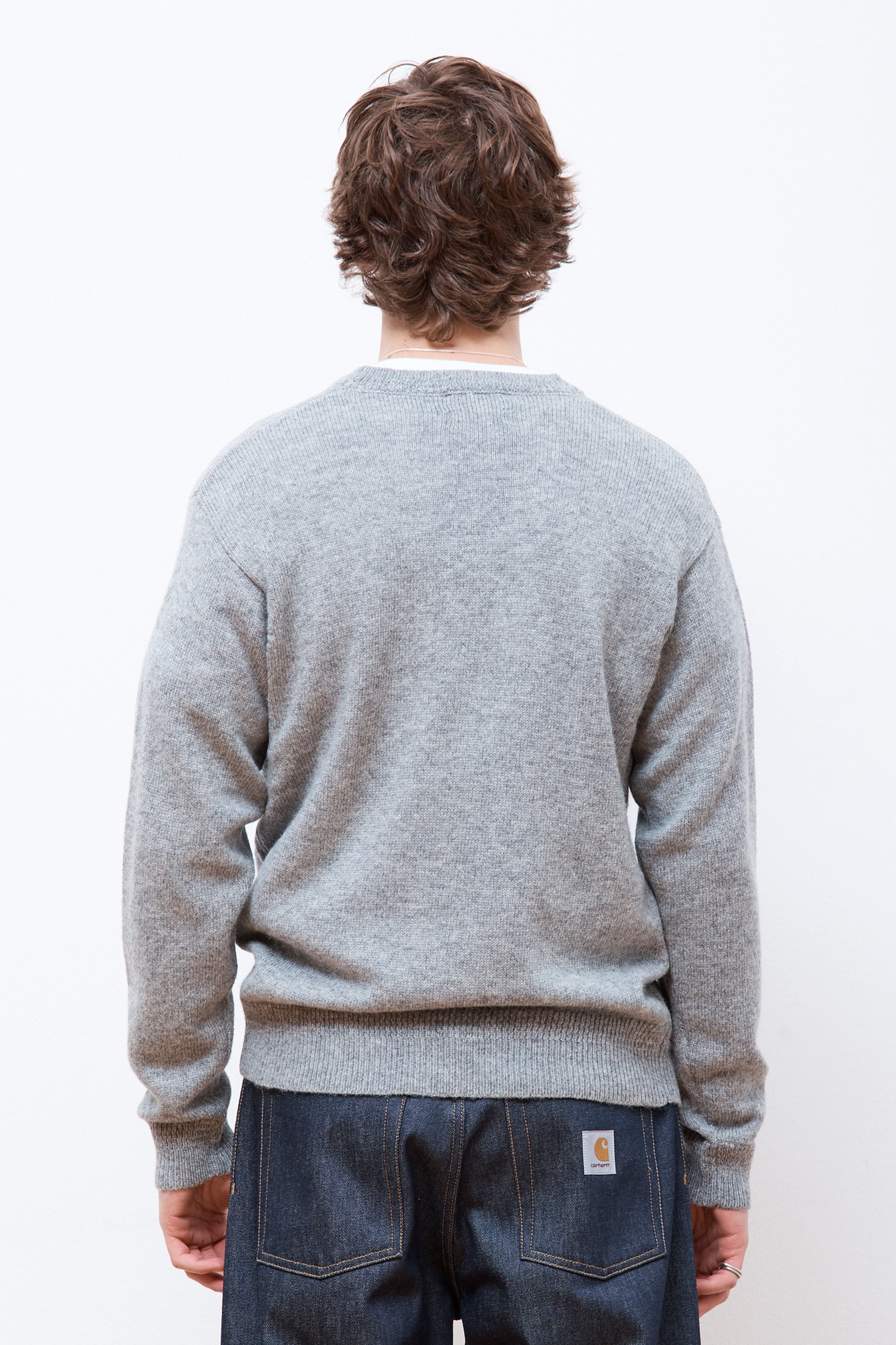 Wool Crew Light Grey Heather