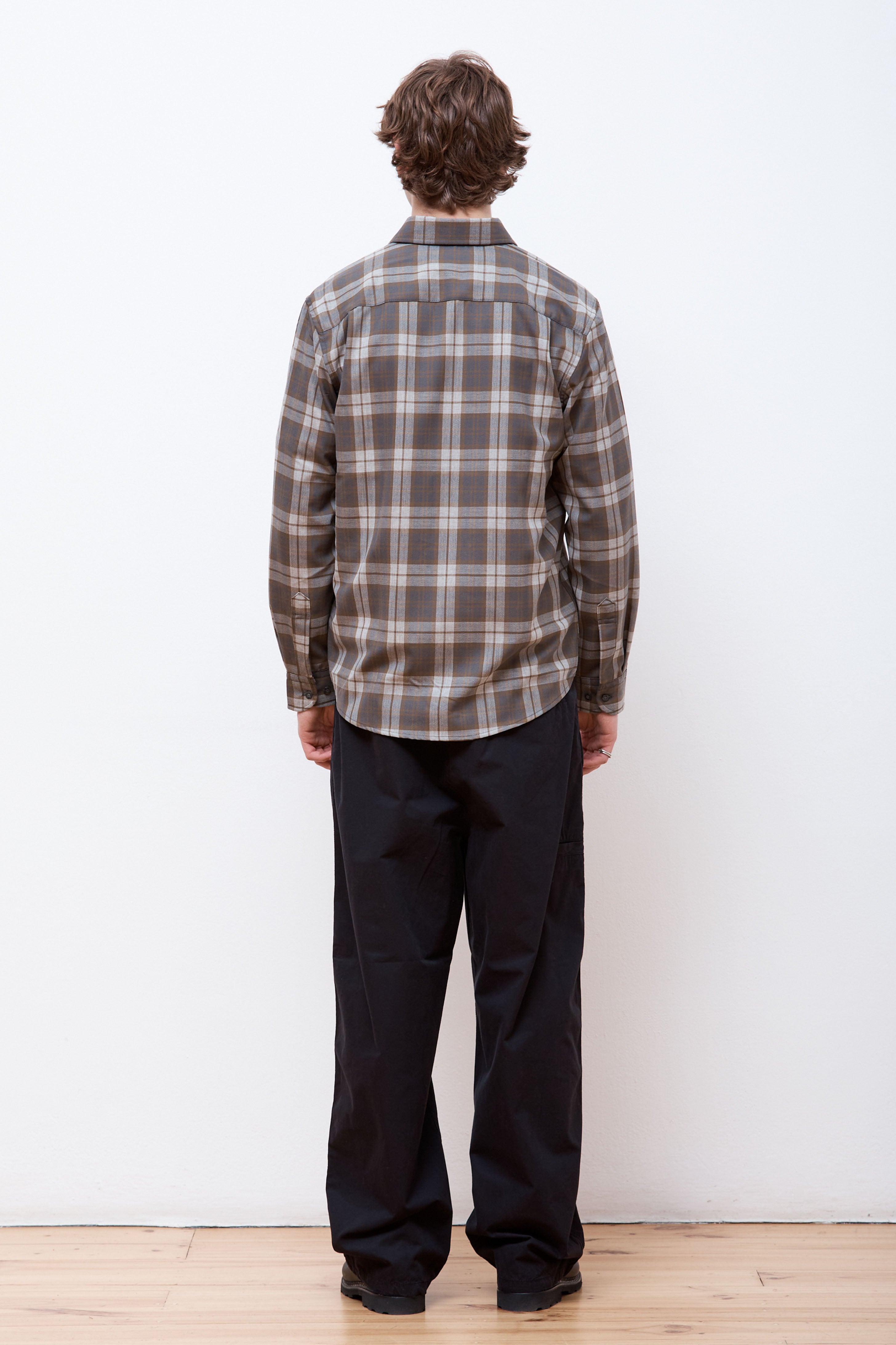 Merino Lodge Shirt Olive/Grey Mix Plaid