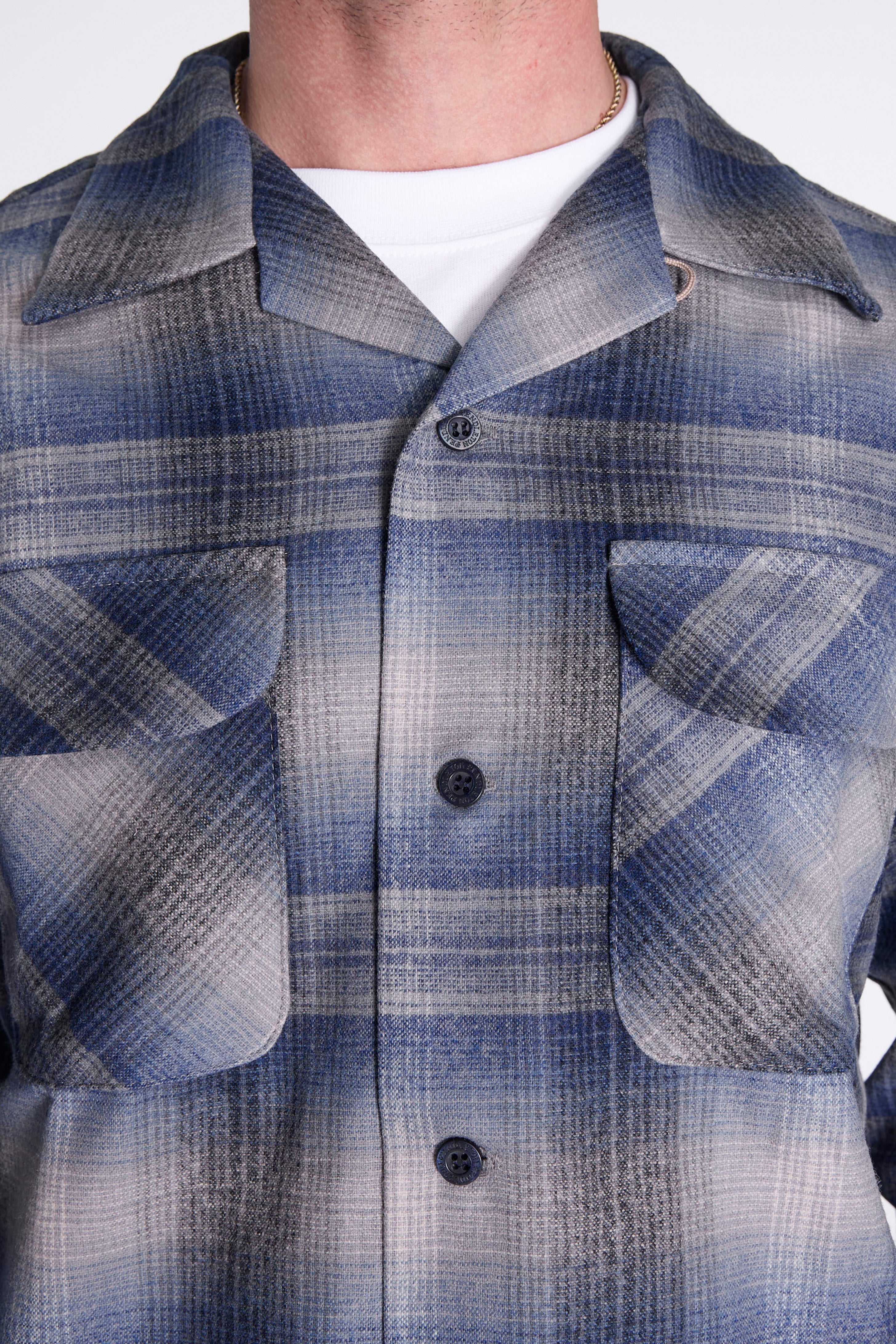 Board Shirt Grey/Navy Ombre