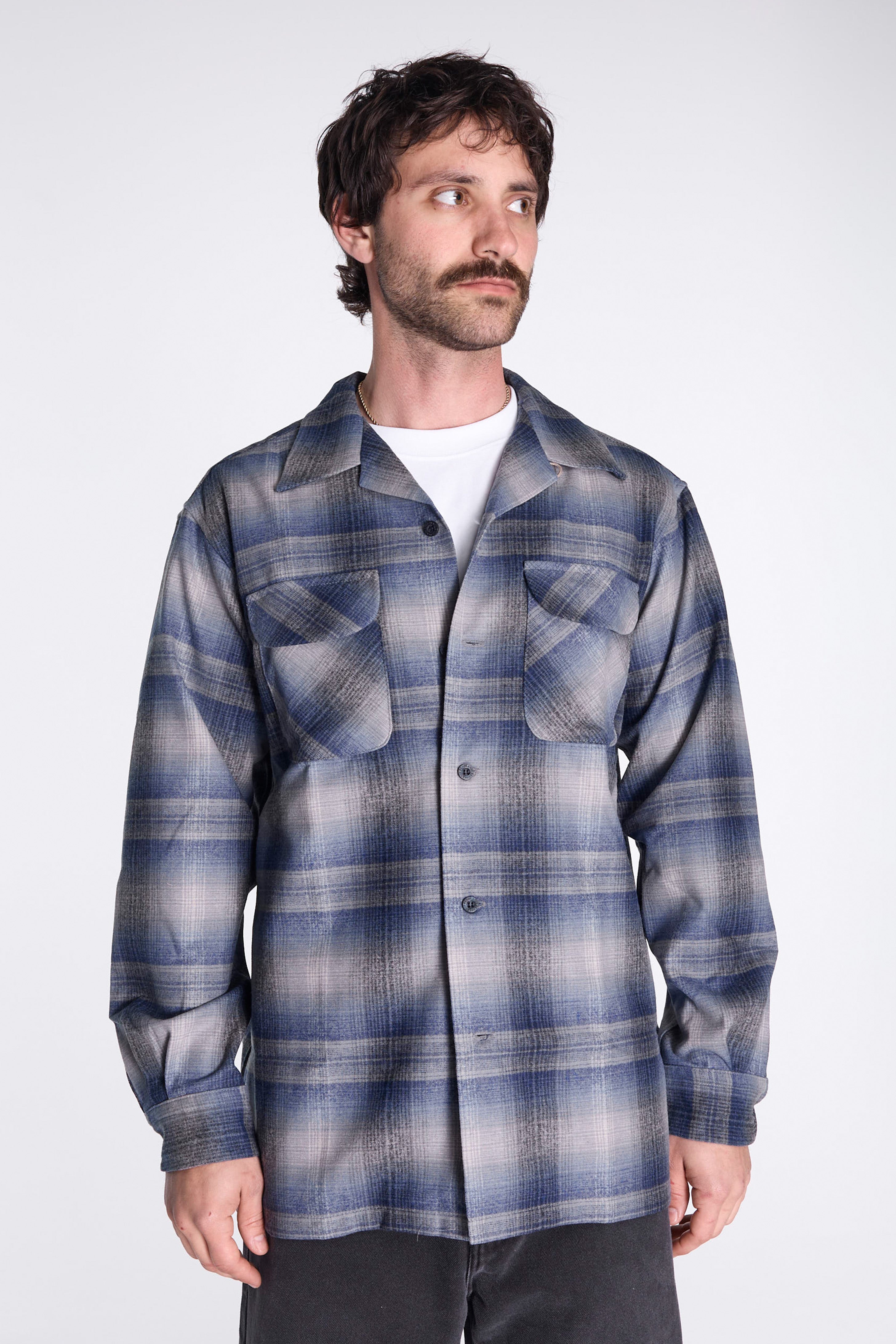 Board Shirt Grey/Navy Ombre