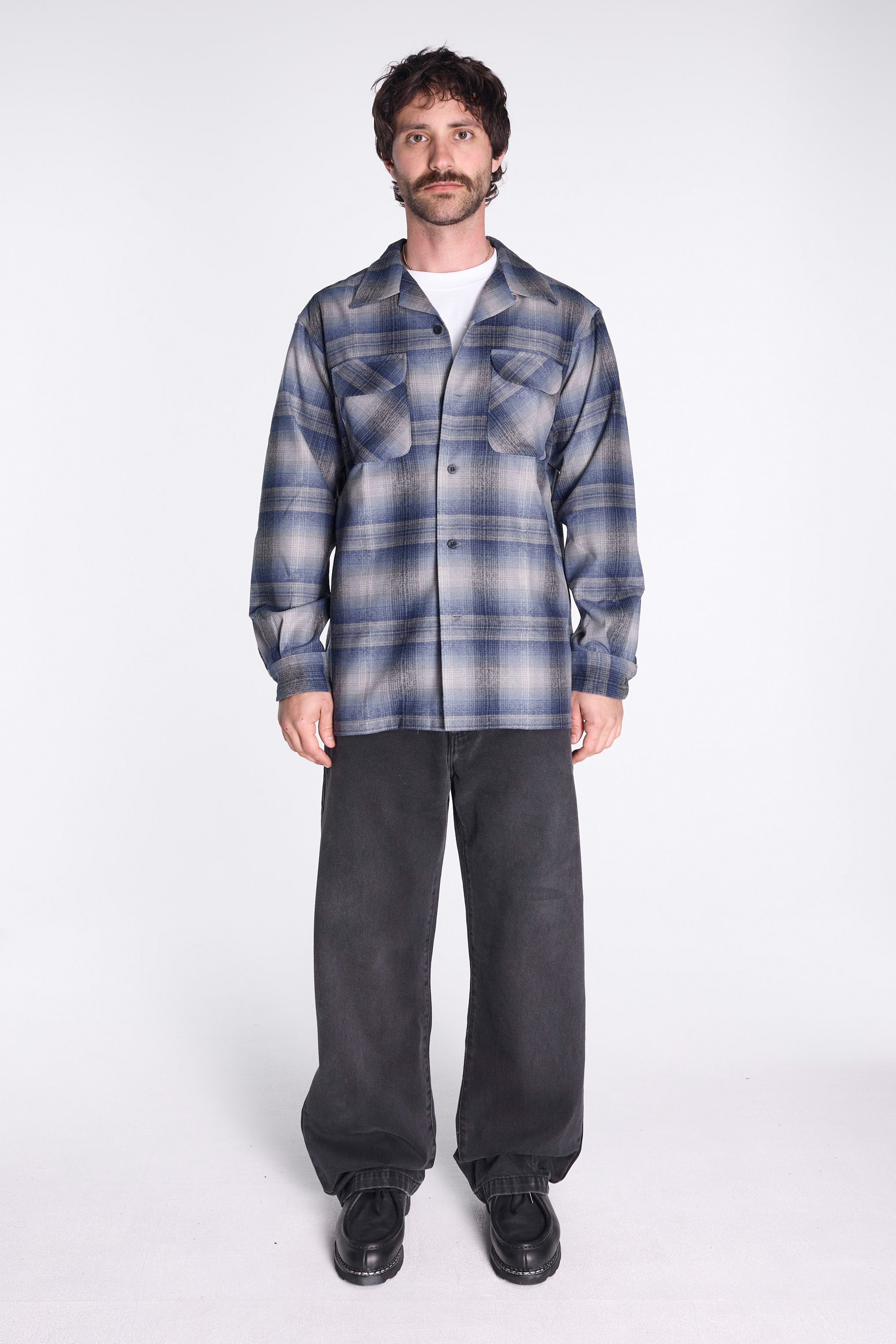 Board Shirt Grey/Navy Ombre