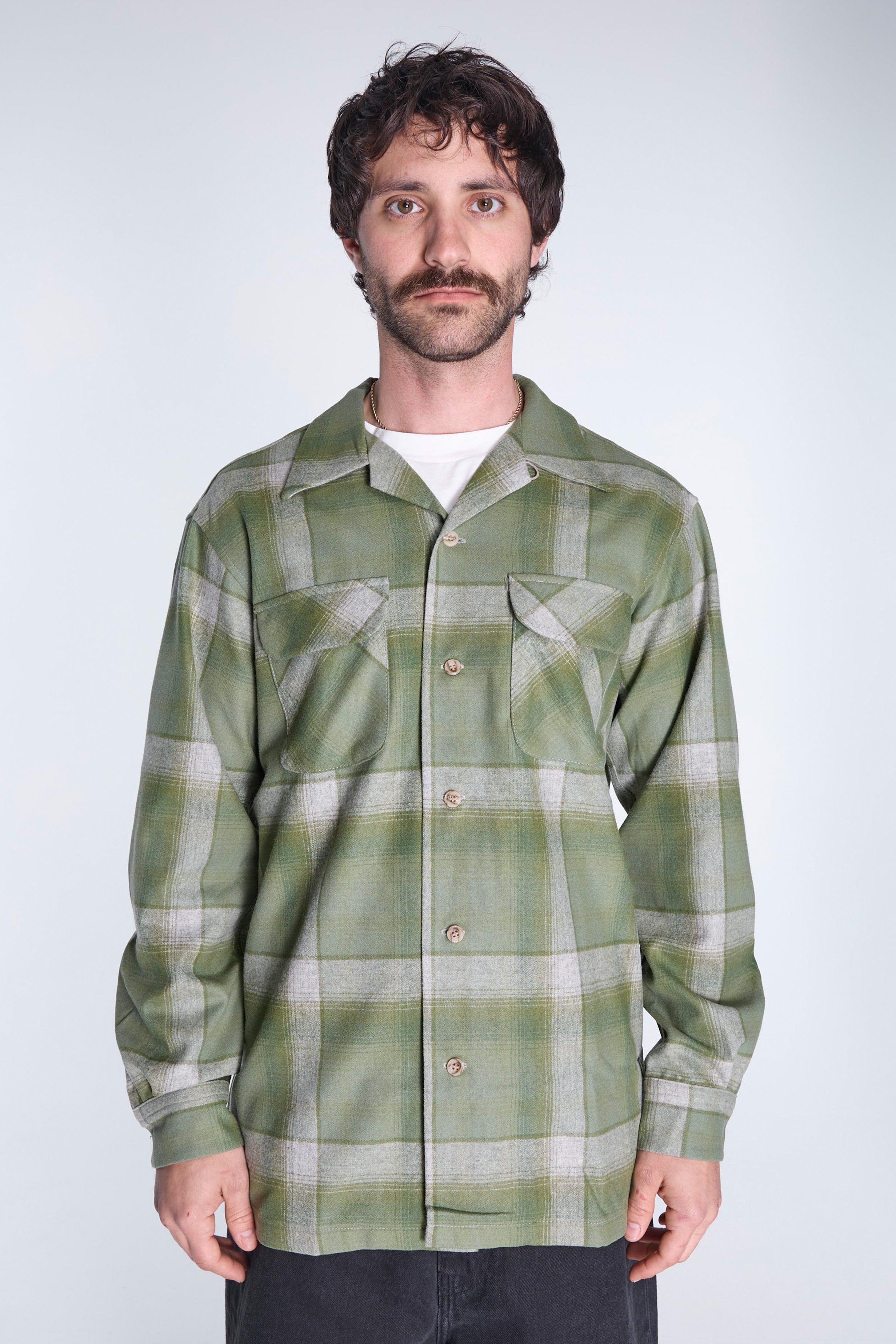 Board Shirt Olive/Grey Mix Ombre