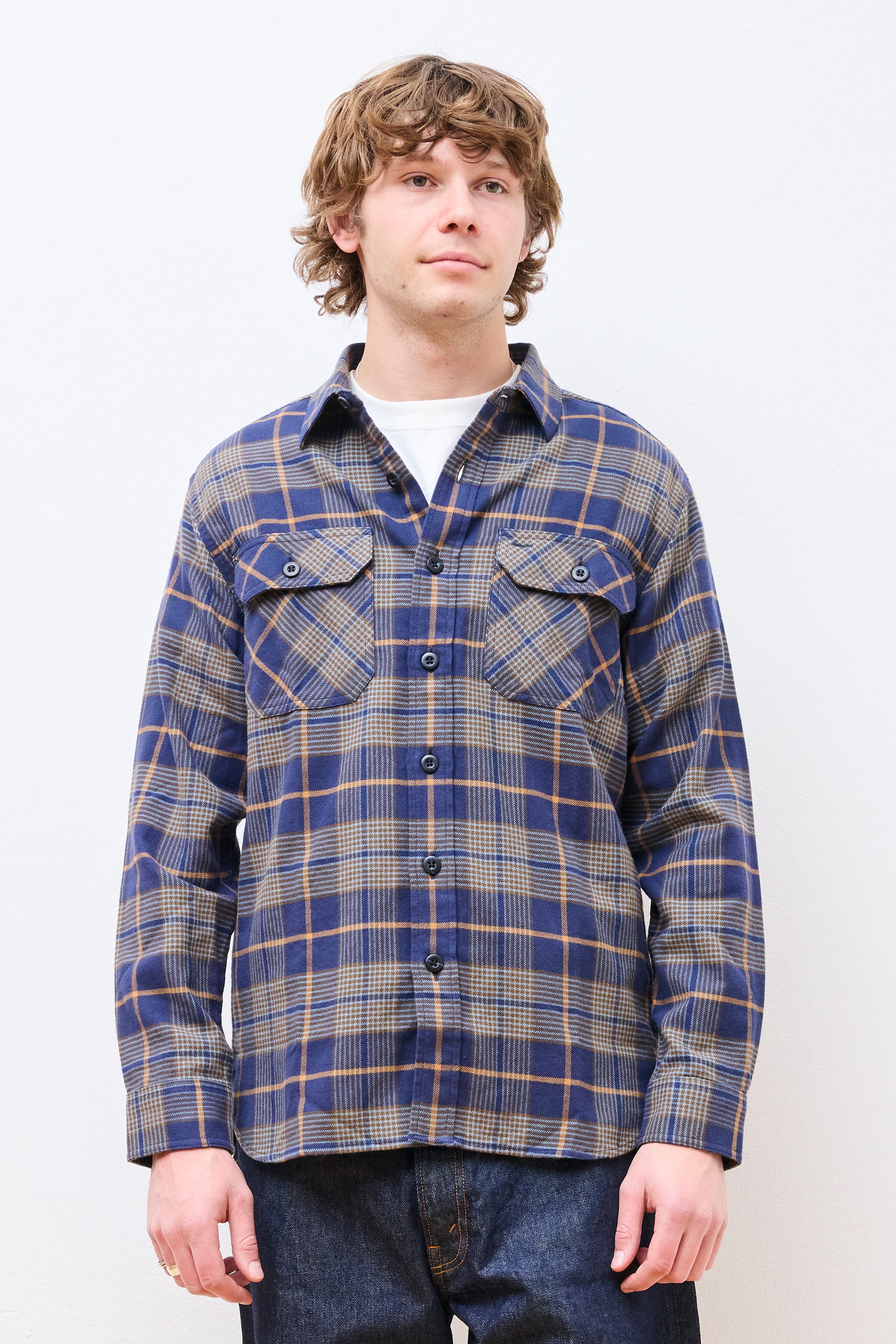 Burnside Shirt Navy/Khaki Plaid