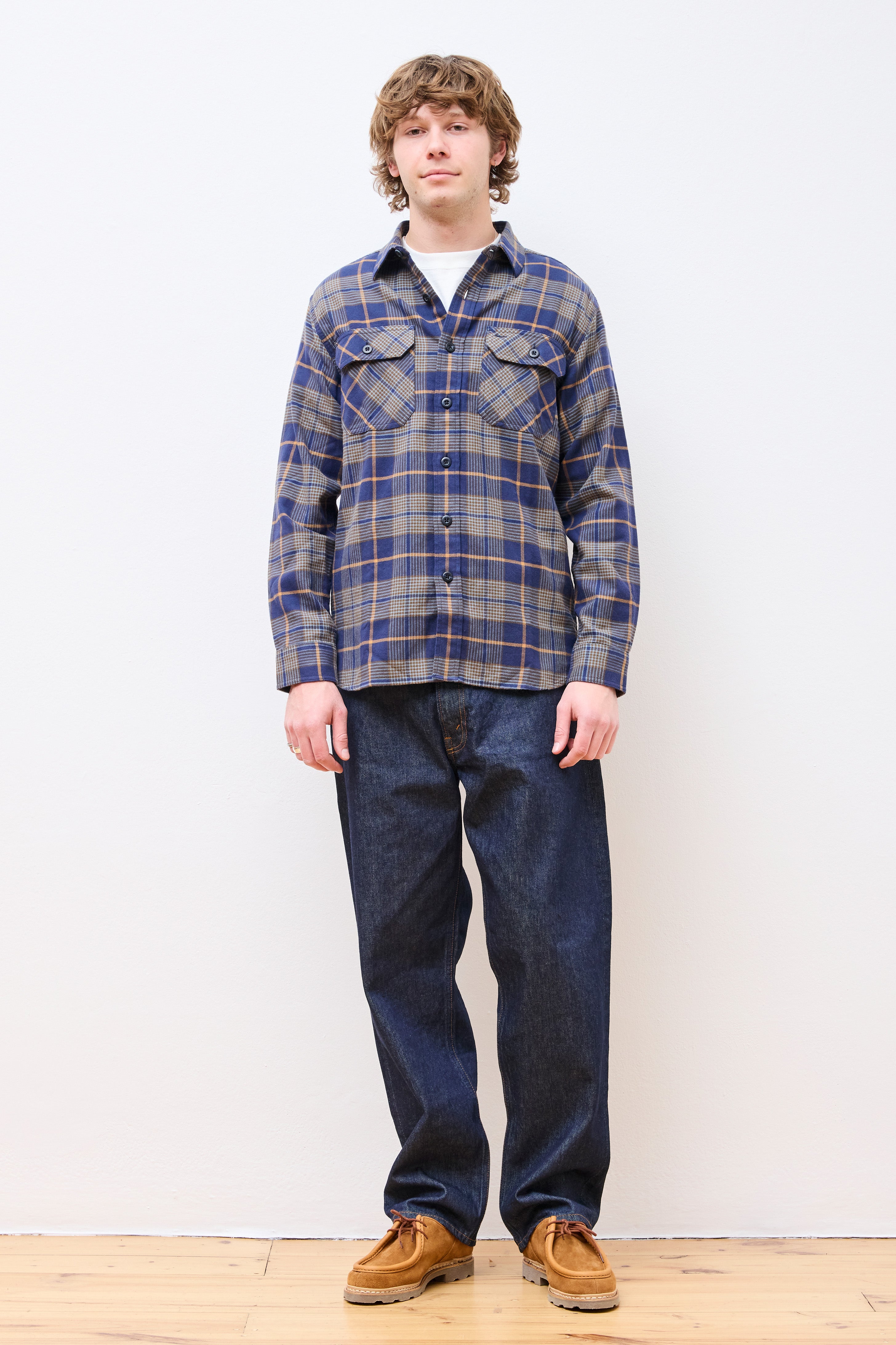 Burnside Shirt Navy/Khaki Plaid