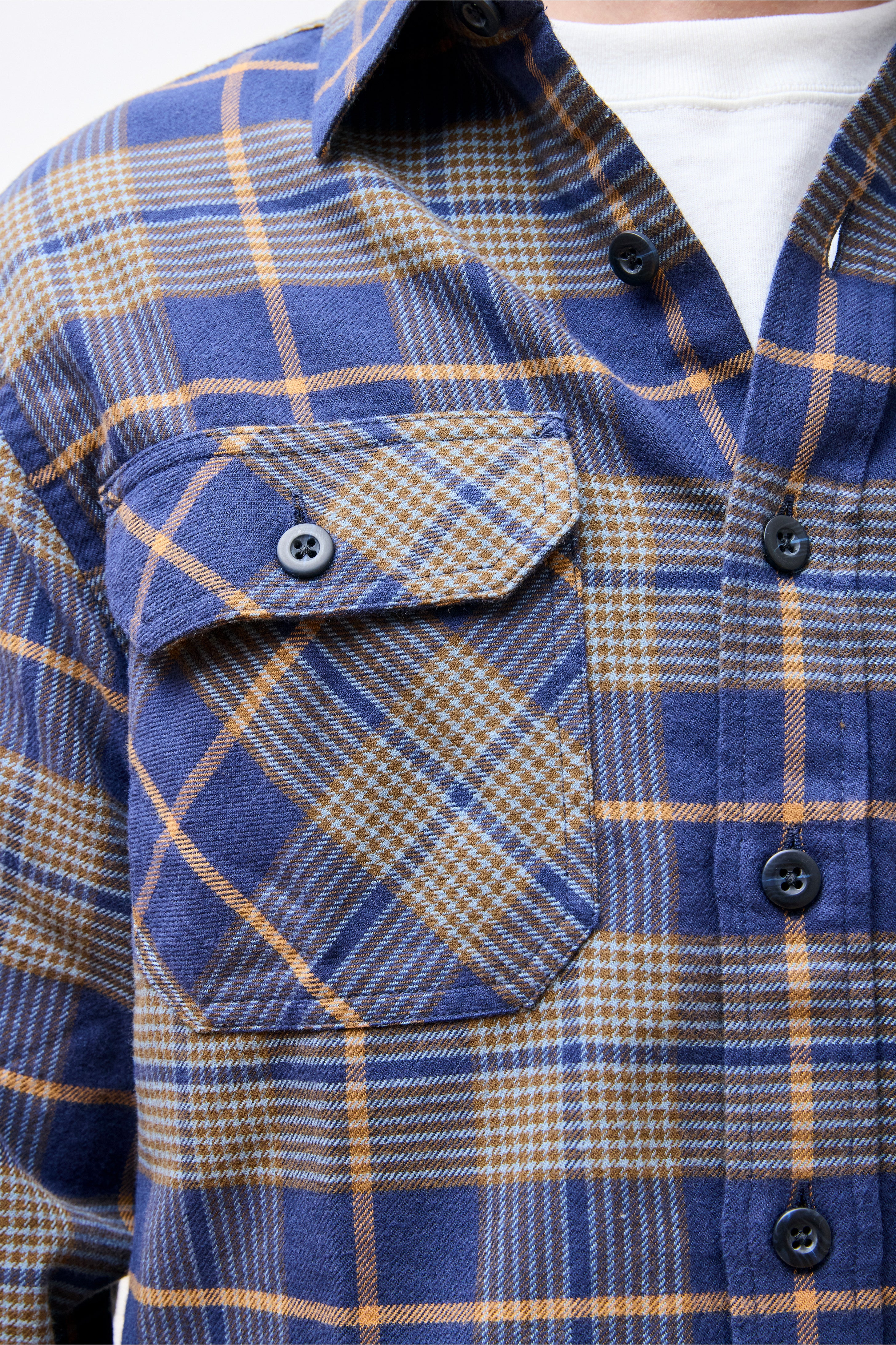 Burnside Shirt Navy/Khaki Plaid