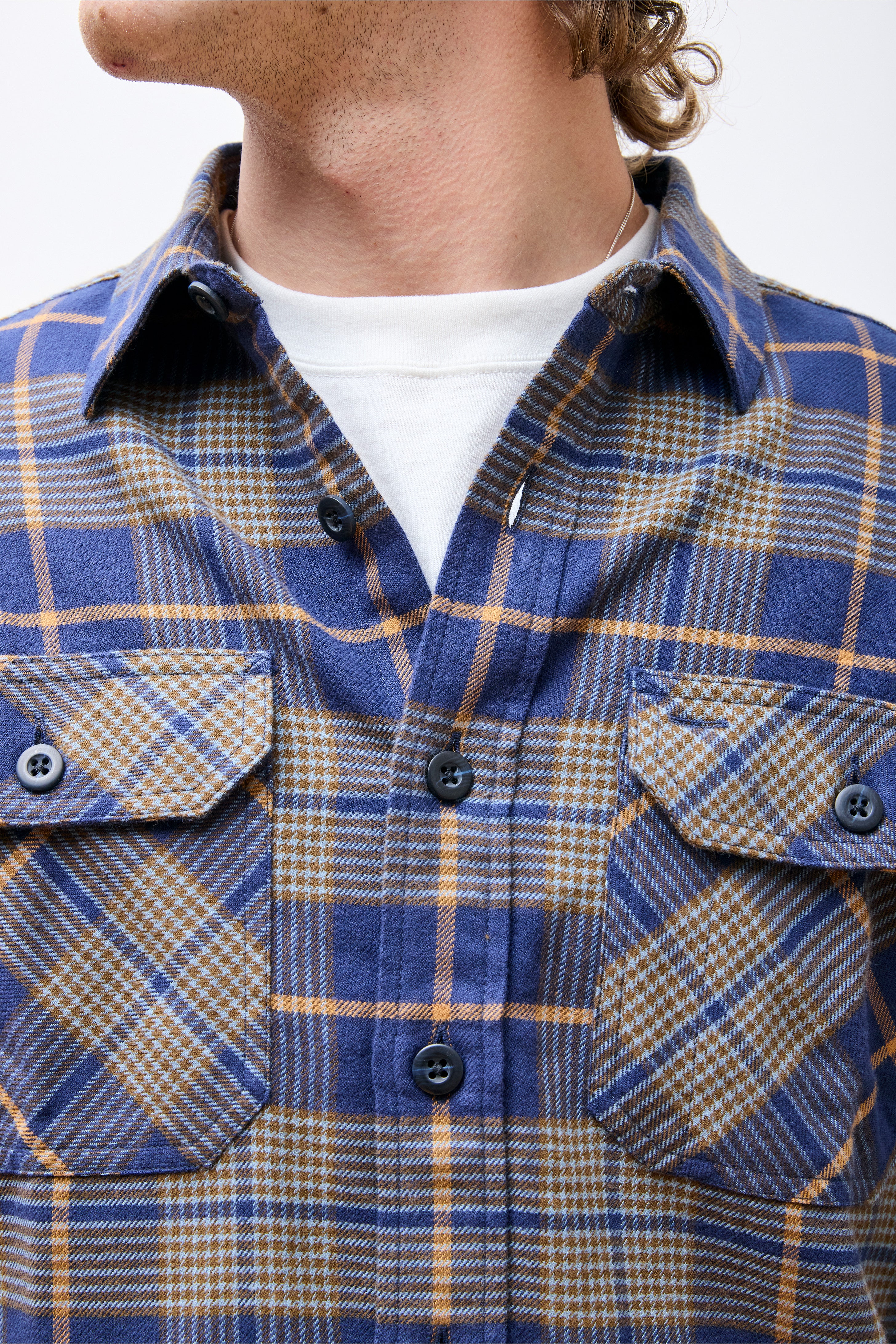 Burnside Shirt Navy/Khaki Plaid