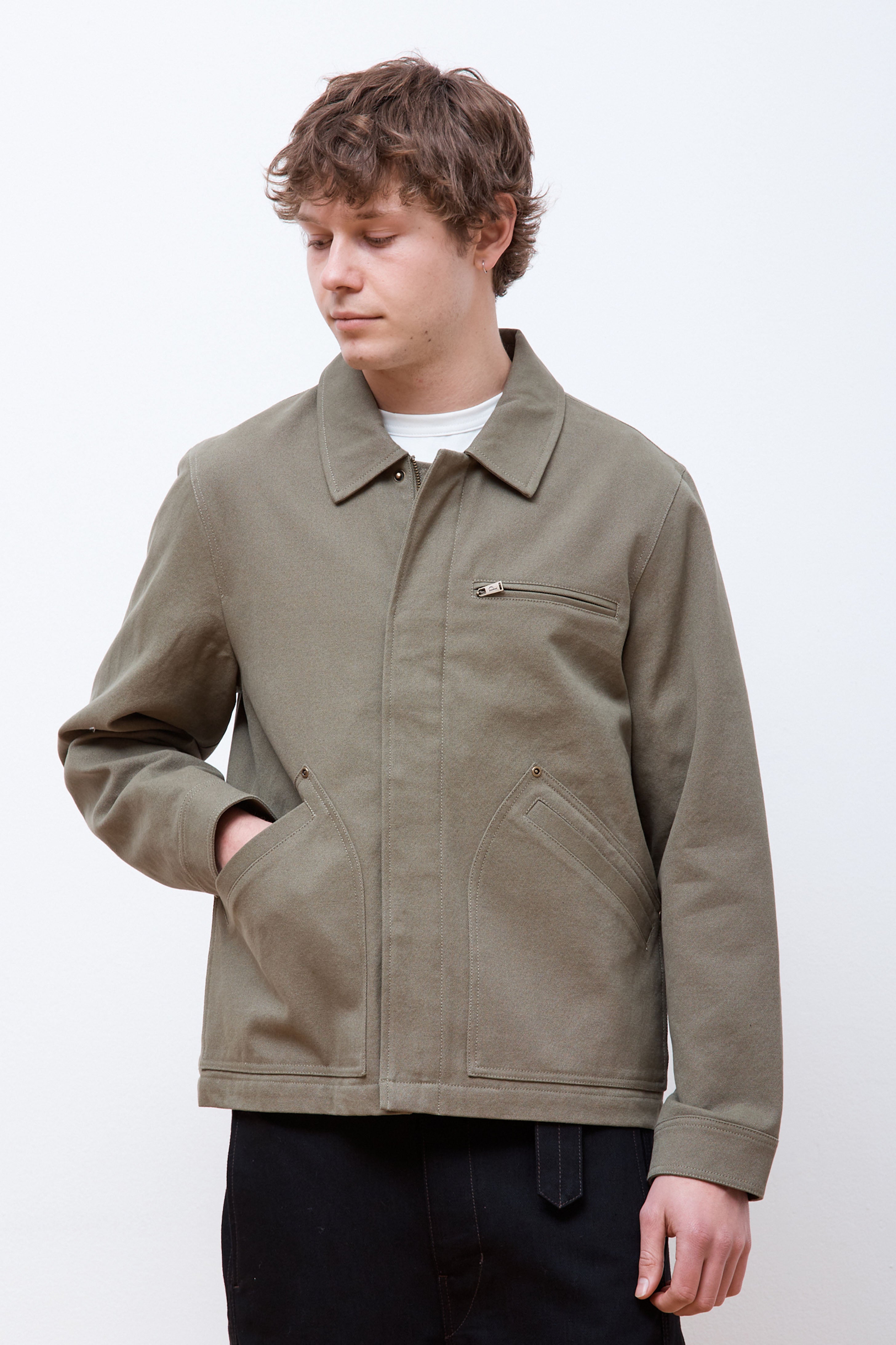 Stanwood-Canvas Jacket Lichen Green