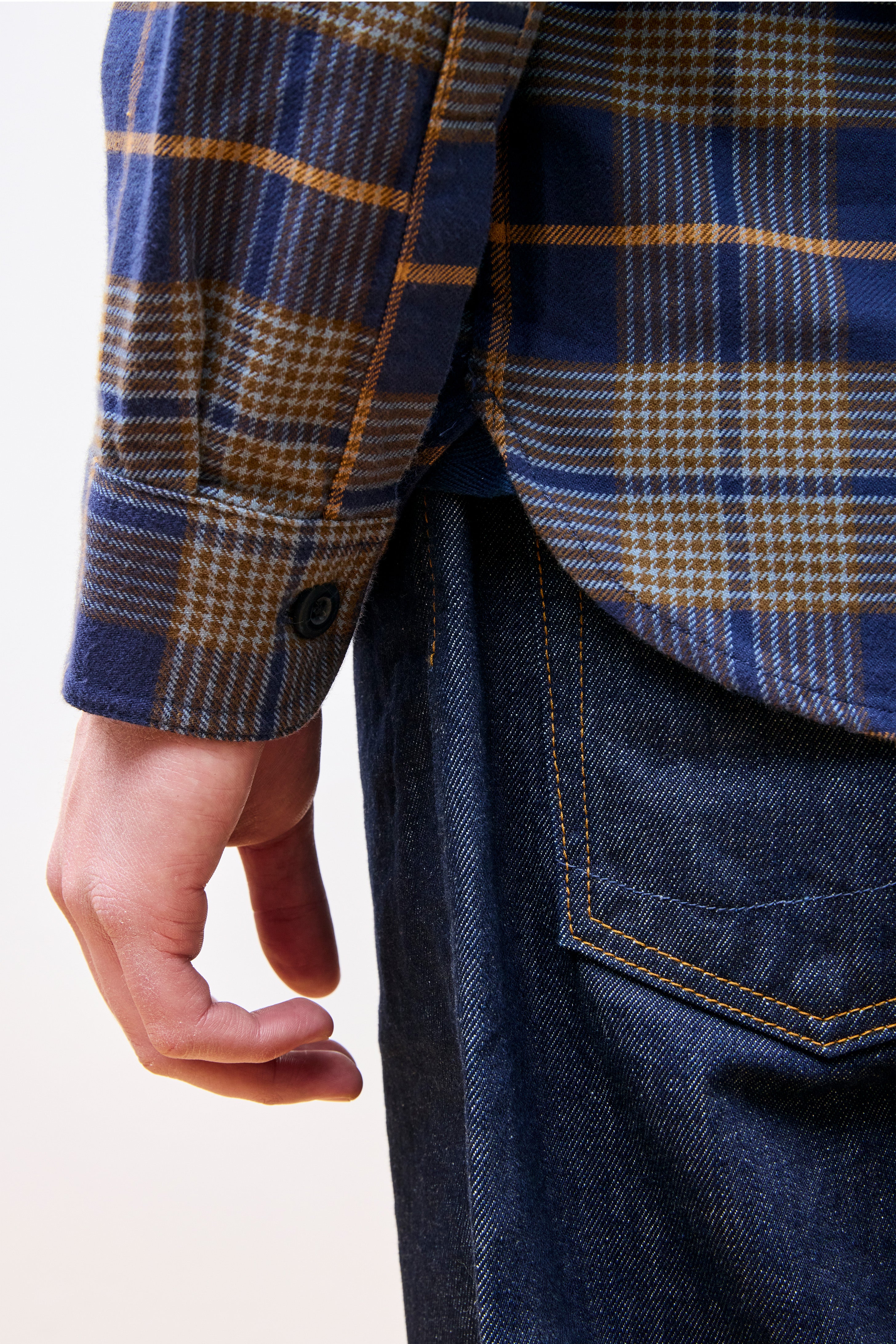 Burnside Shirt Navy/Khaki Plaid