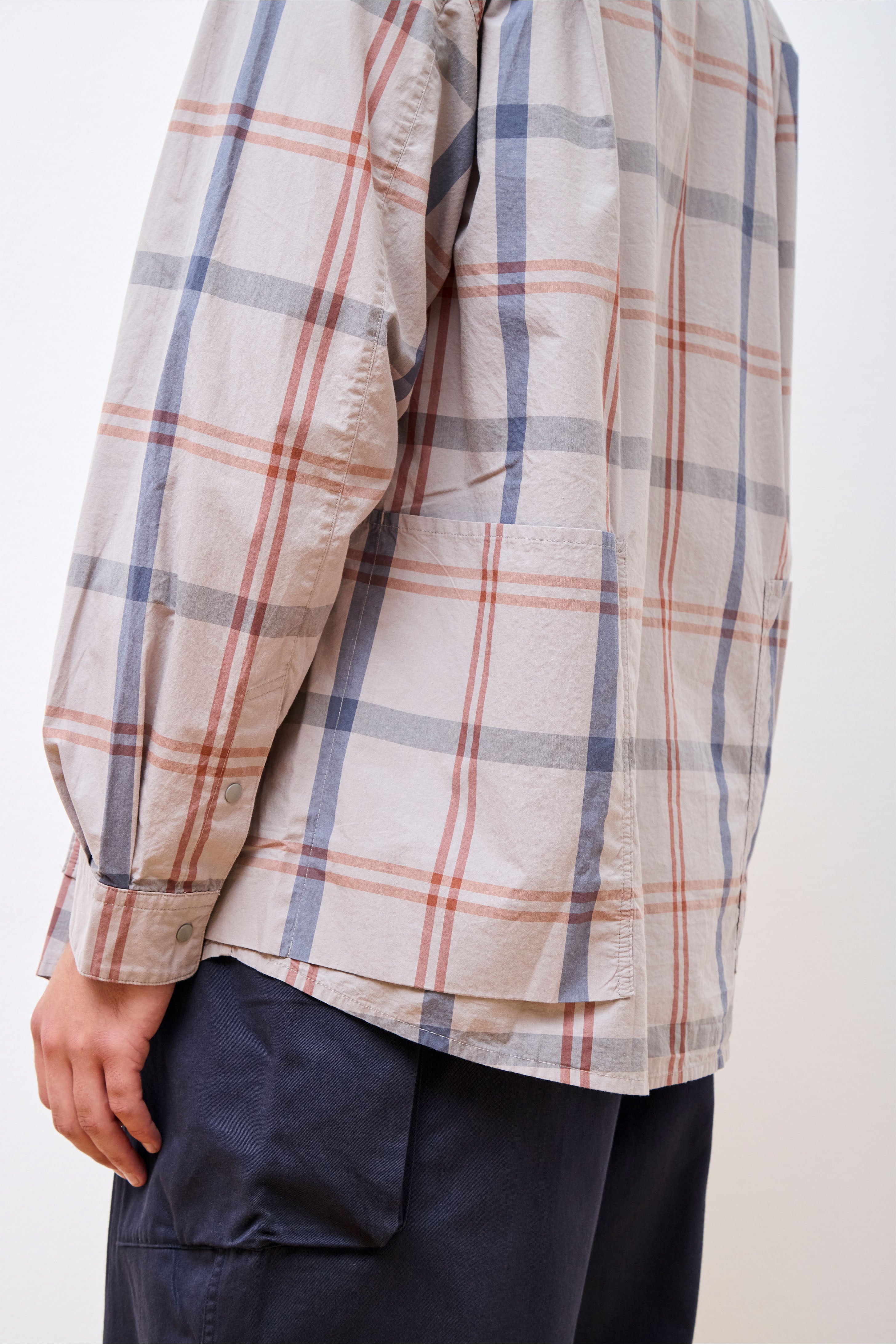 Photographer L/S Shirt Light Grey Check