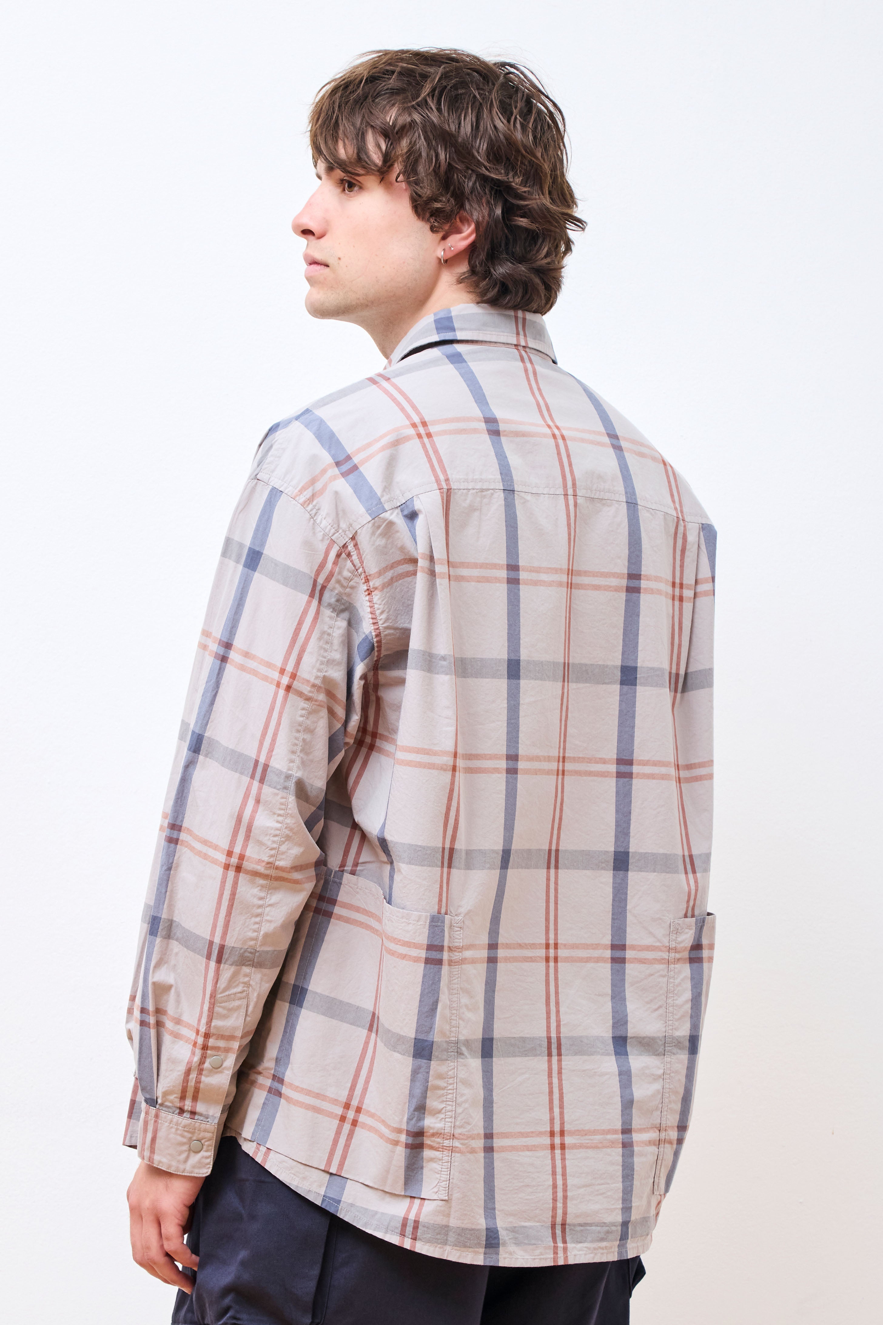 Photographer L/S Shirt Light Grey Check