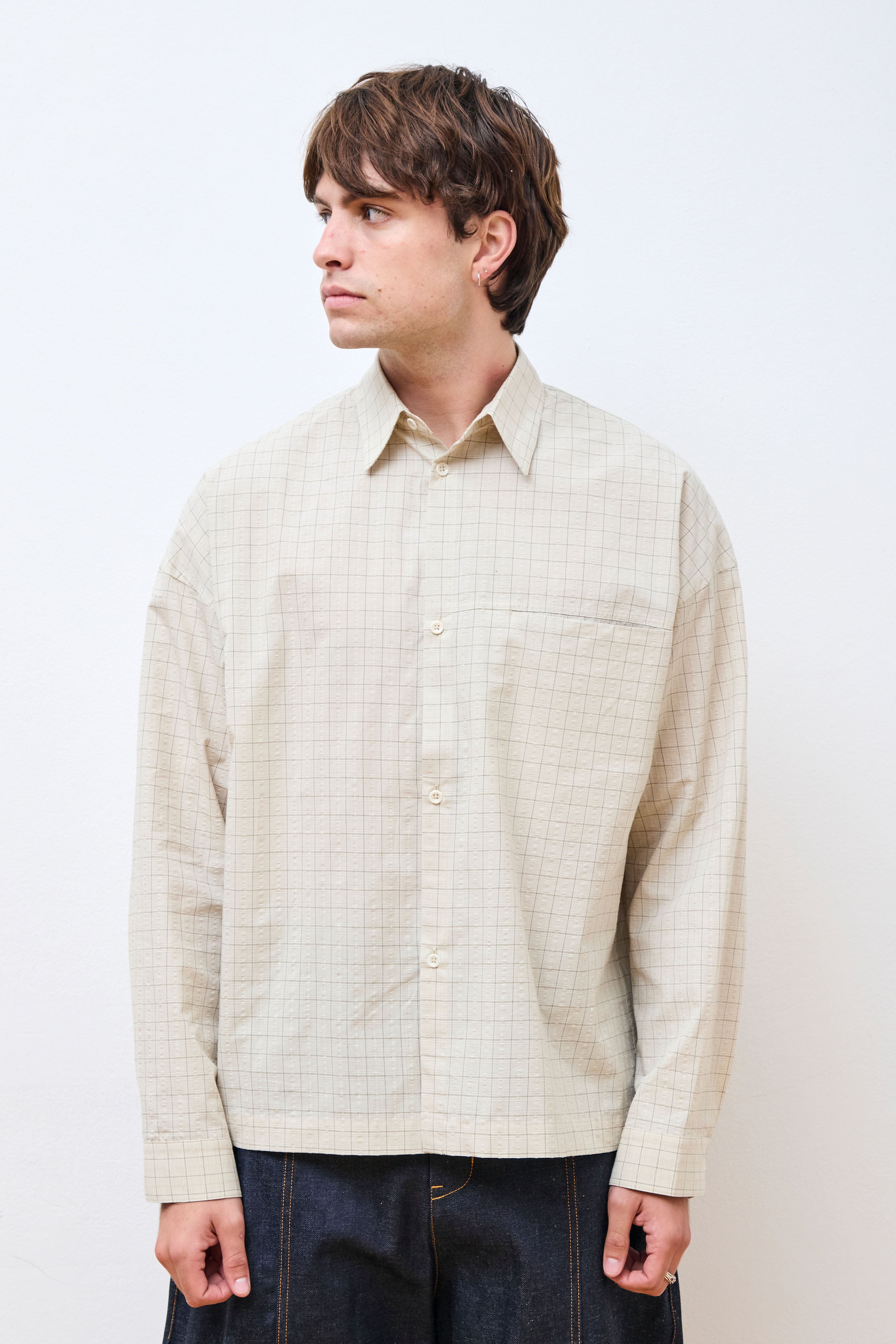 Pocket Parka Shirt Parchment Check