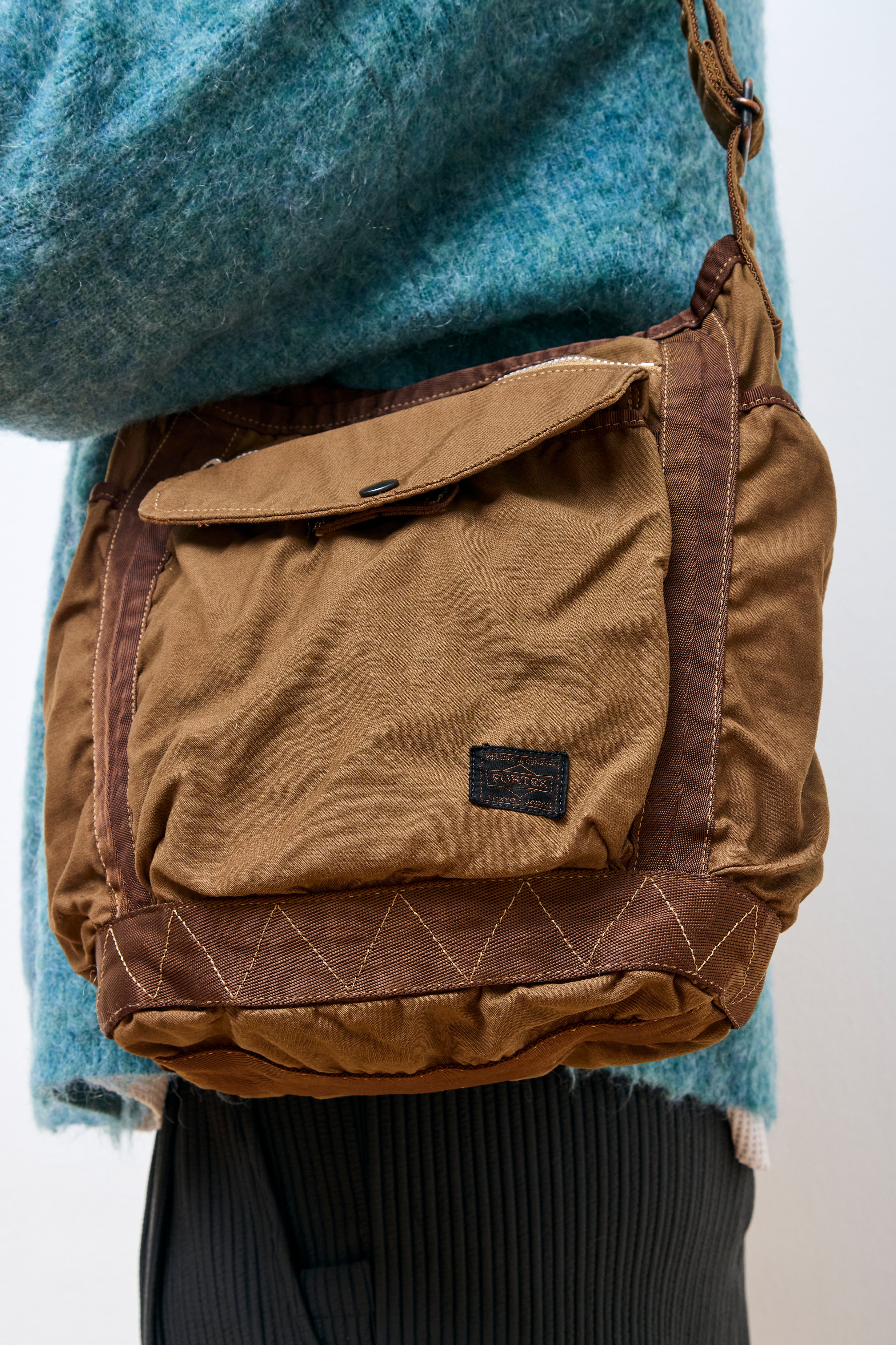 Porter Yoshida & Co Crag Shoulder Bag (S) Coyote
