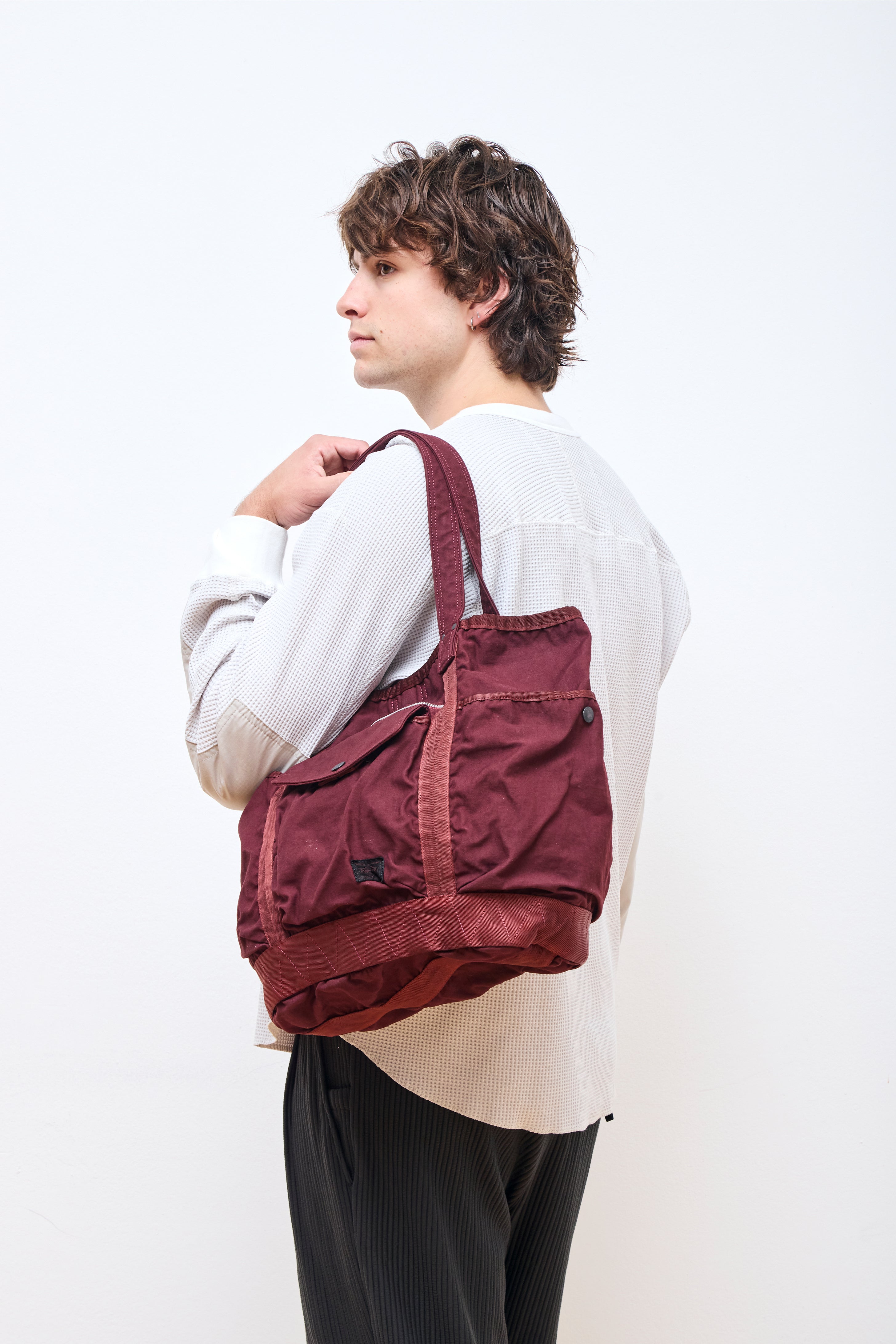 Porter Yoshida & Co Crag Tote Bag Burgundy