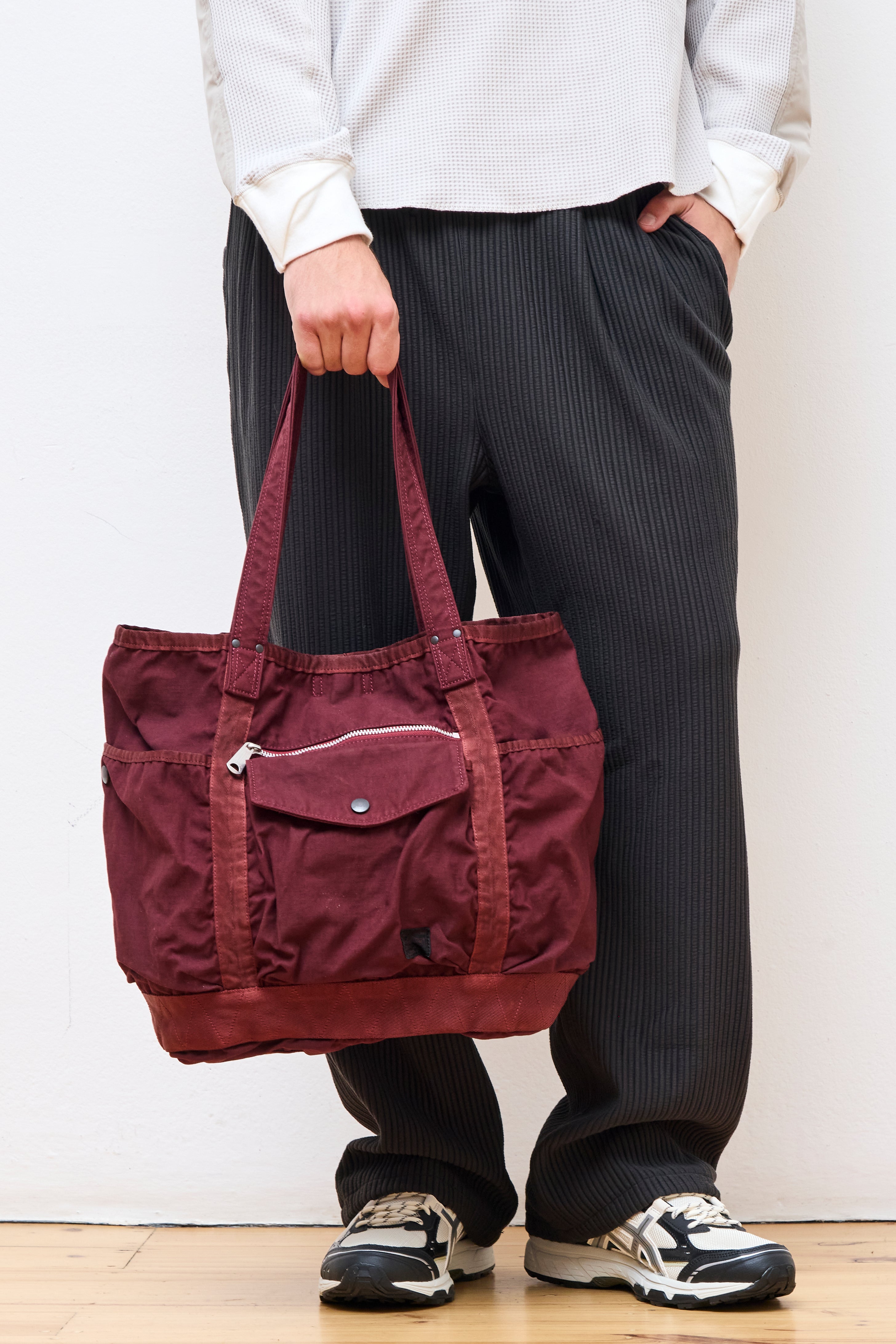 Porter Yoshida & Co Crag Tote Bag Burgundy