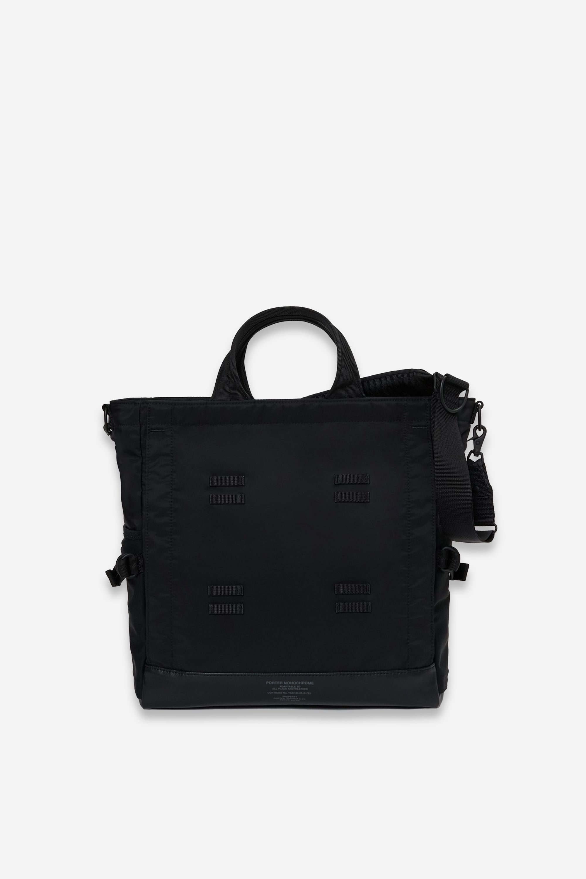 Monochrome 2Way Tote Bag Black