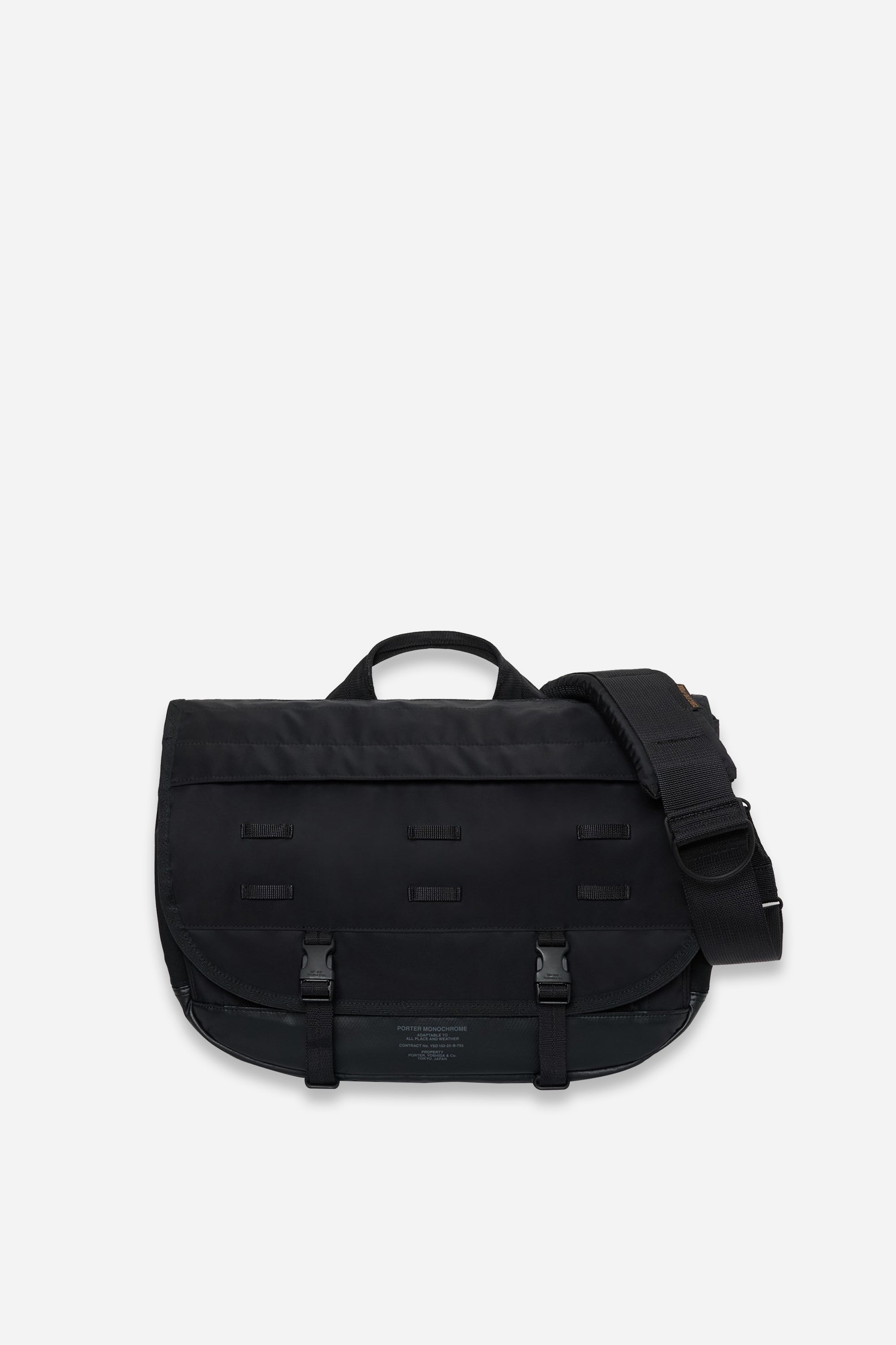 Monochrome Messenger Bag Black