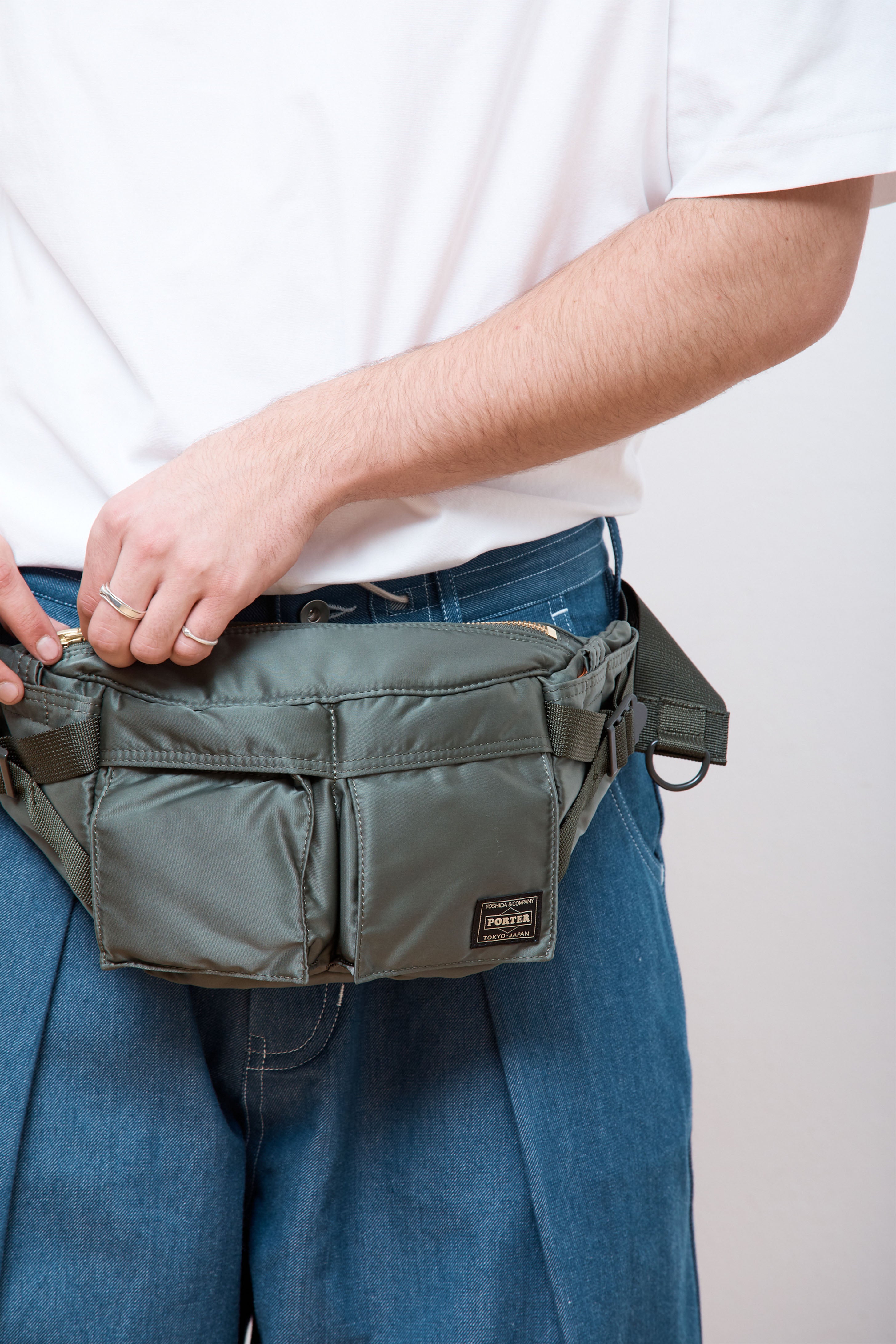 Porter Yoshida Co. New Tanker Fanny Pack Sage Green