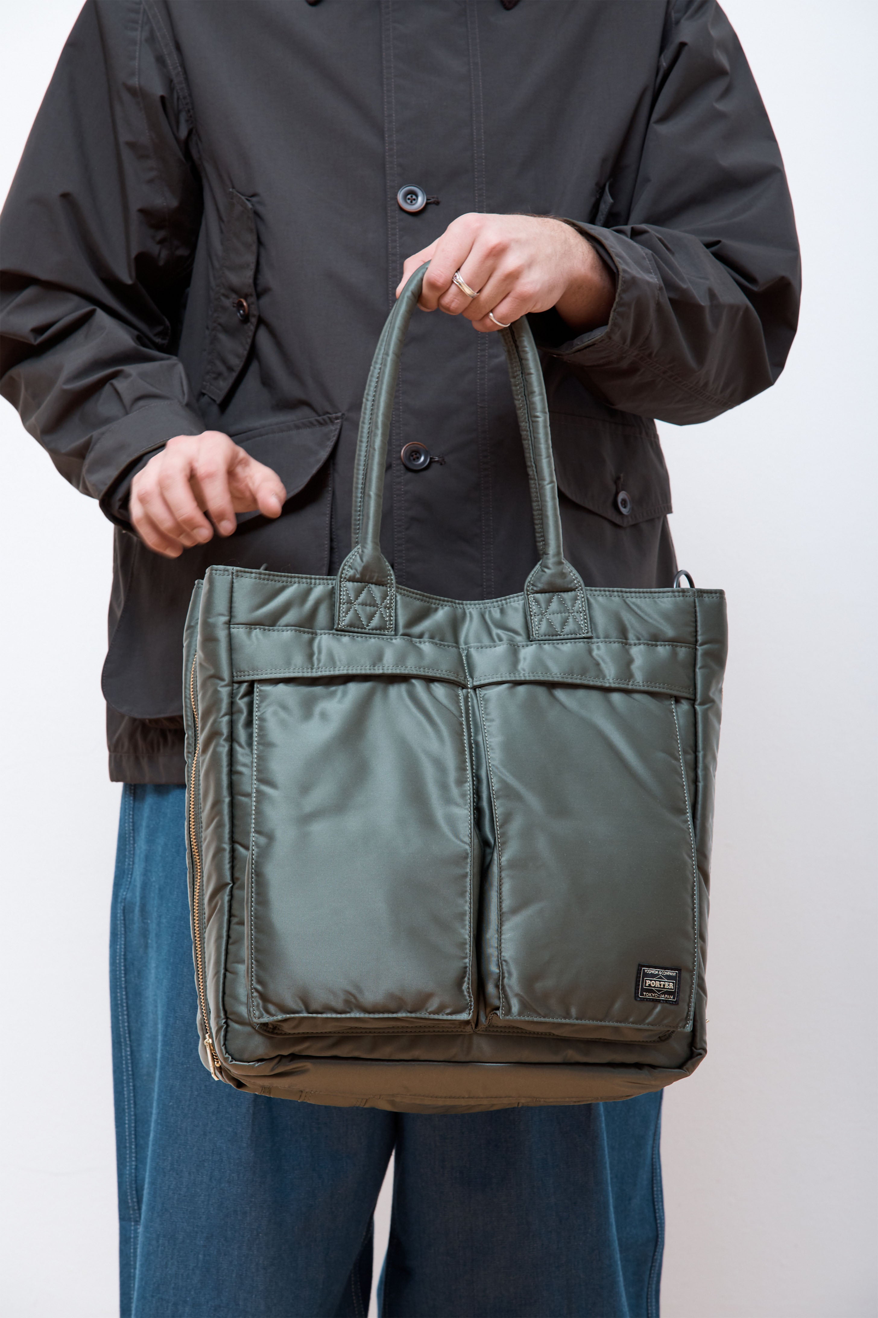 New Tanker Carrying Tote Bag Sage Green